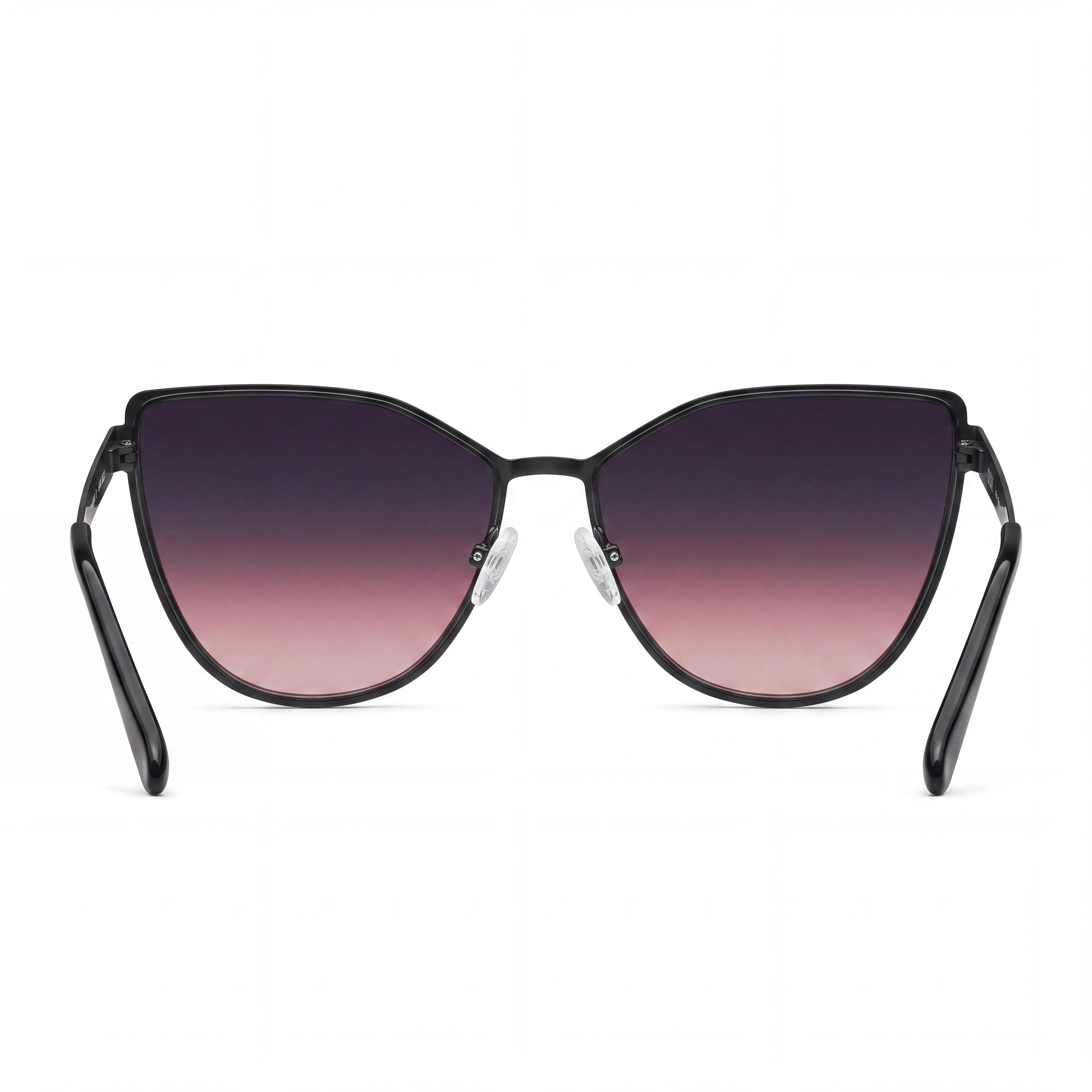 QUAY AUSTRALIA In Pursuit Women's Black Pink Plastic Frame Black Plum Pink Lens UV Protection Sunglasses 64mm, Photo 4