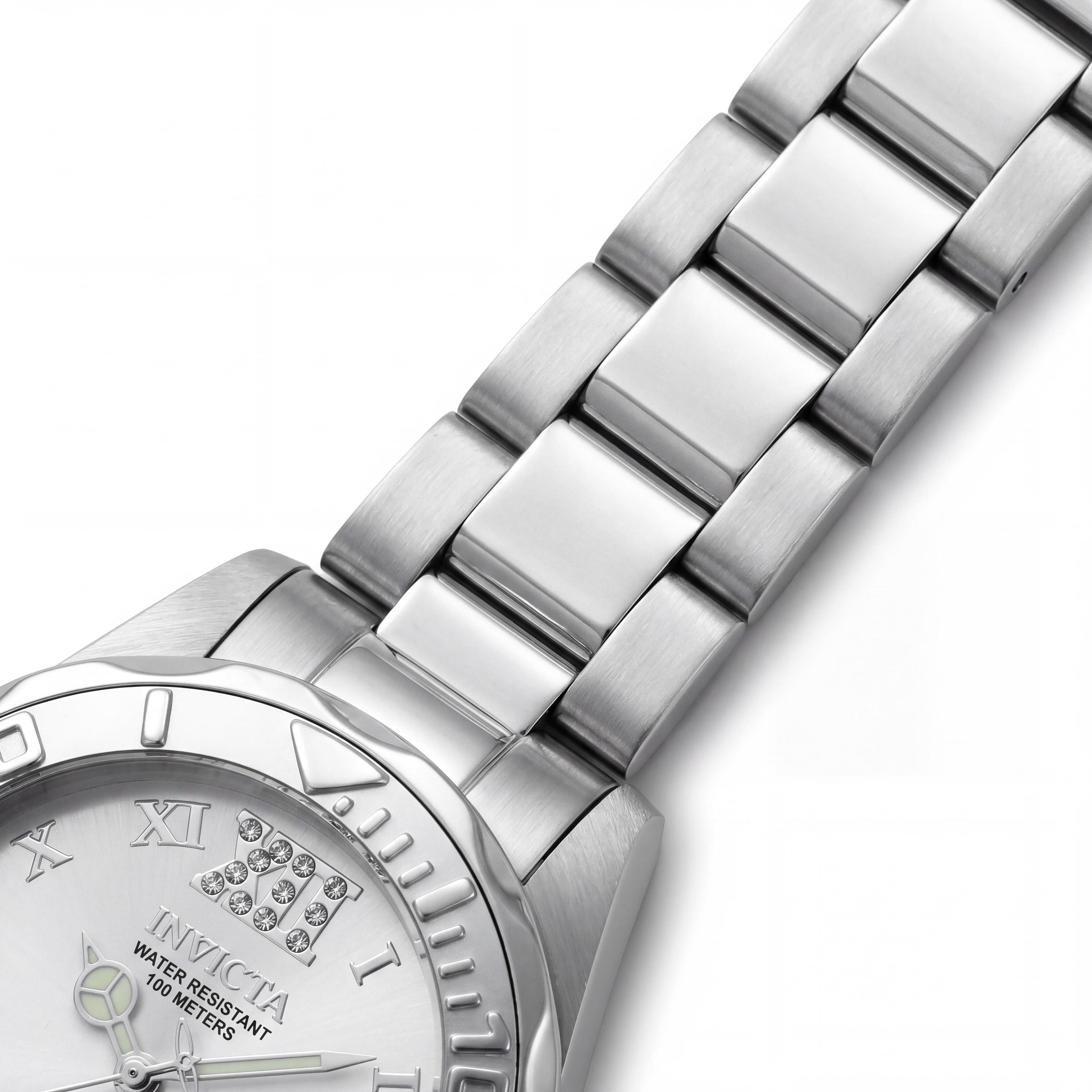 Invicta Women's Angel 14396 Quartz Analog Silver-tone Stainless Steel Watch with Crystal Accented Dial, 38mm, Photo 3