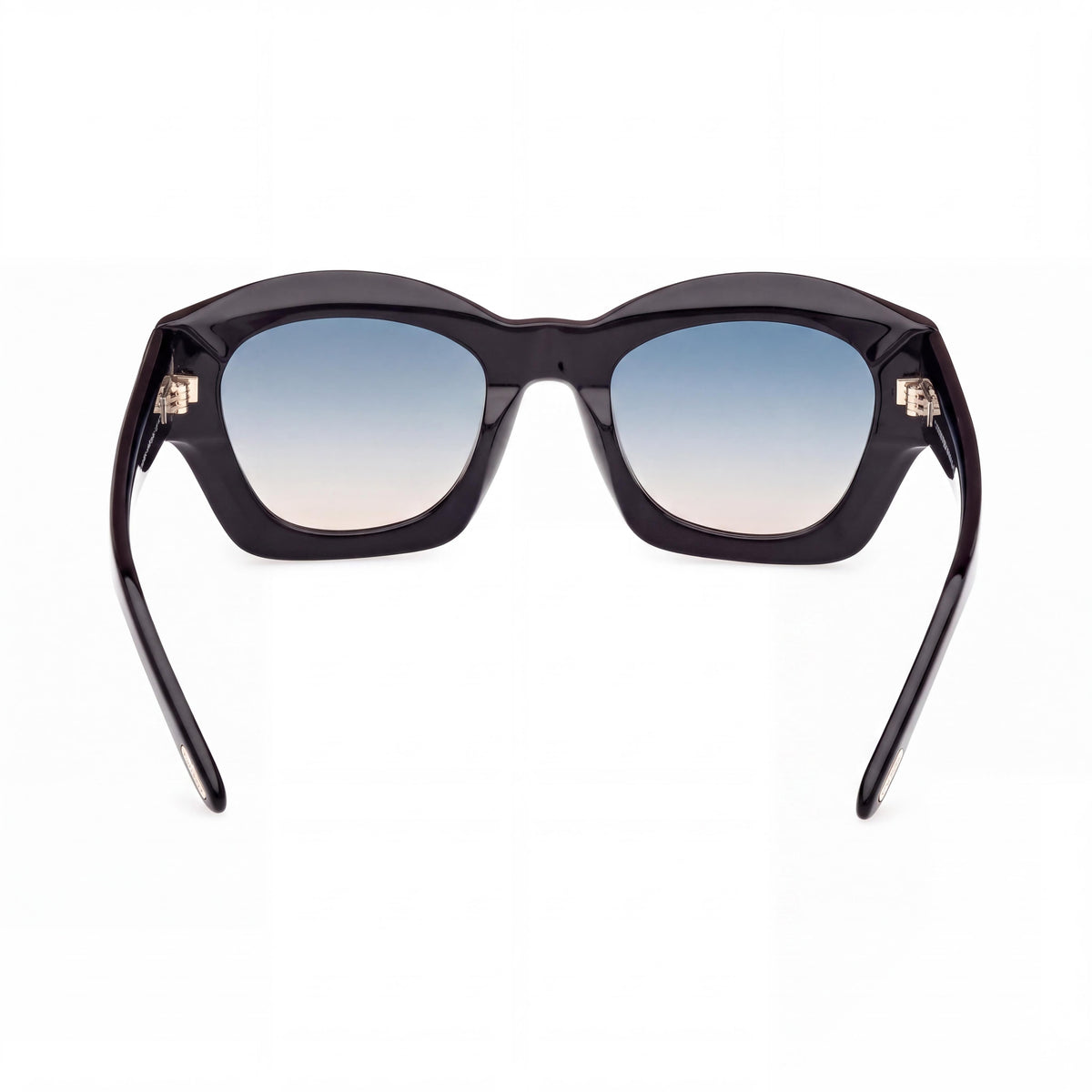 Tom Ford FT 1083 Women's Shiny Black Acetate Polarized Gradient Green UV Protection Sunglasses, Photo 3
