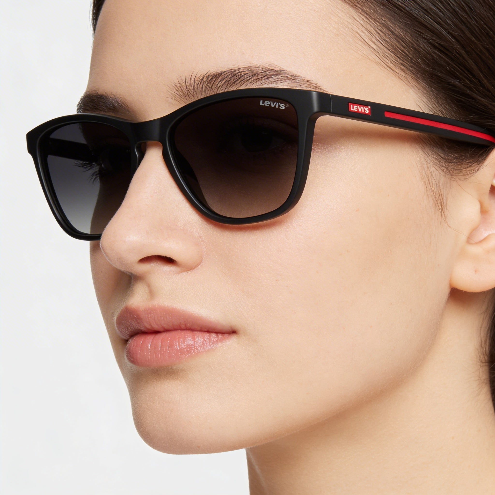 Levi's Modern Women's Eco Polyamide Matt Black UV Protection Non-Polarized Sunglasses 57mm, Photo 3