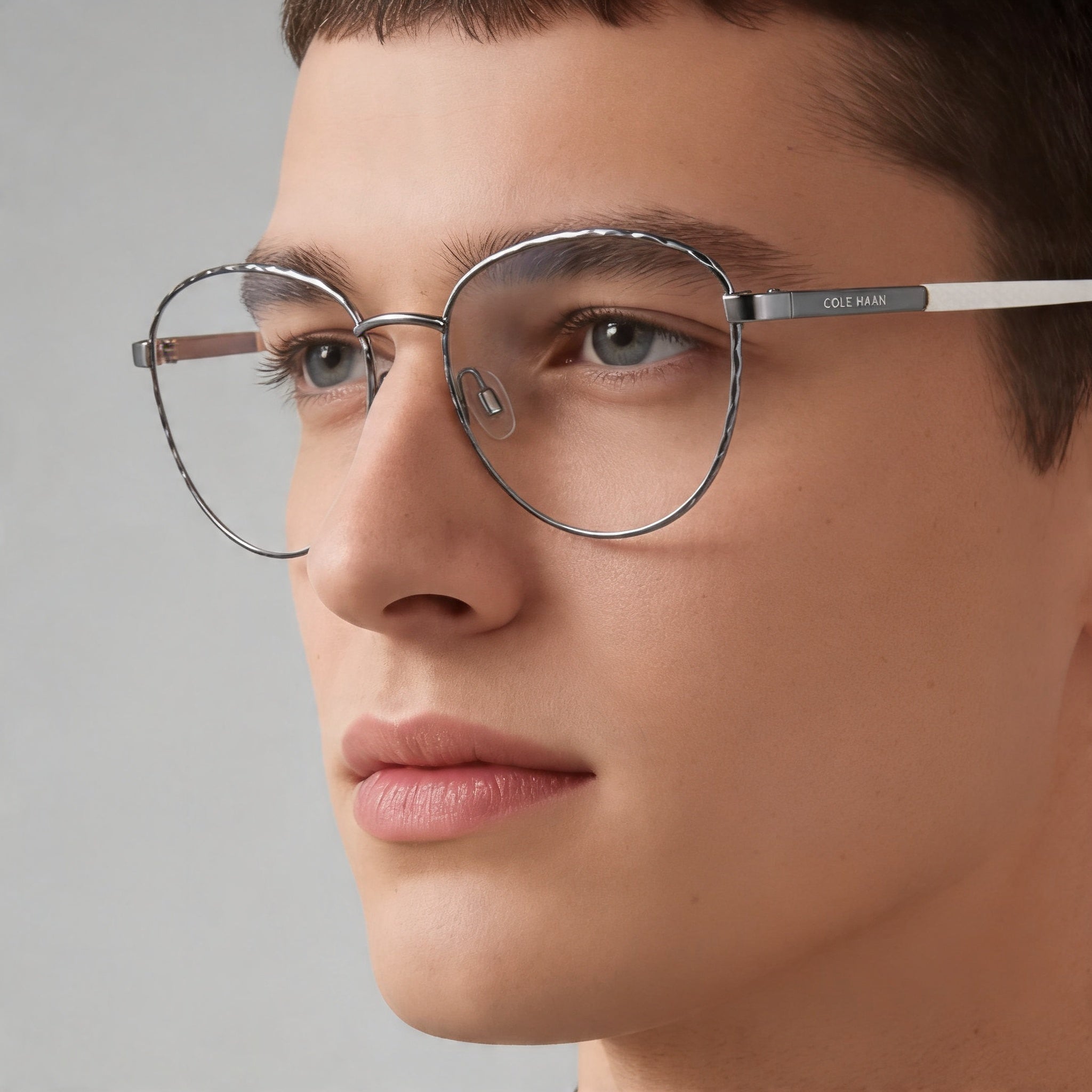 Gafas Cole Haan Classic unisex de acetato pizarra con 57 mm de ancho de lente, 17 mm de puente, 145 mm de longitud de patilla, Photo 4