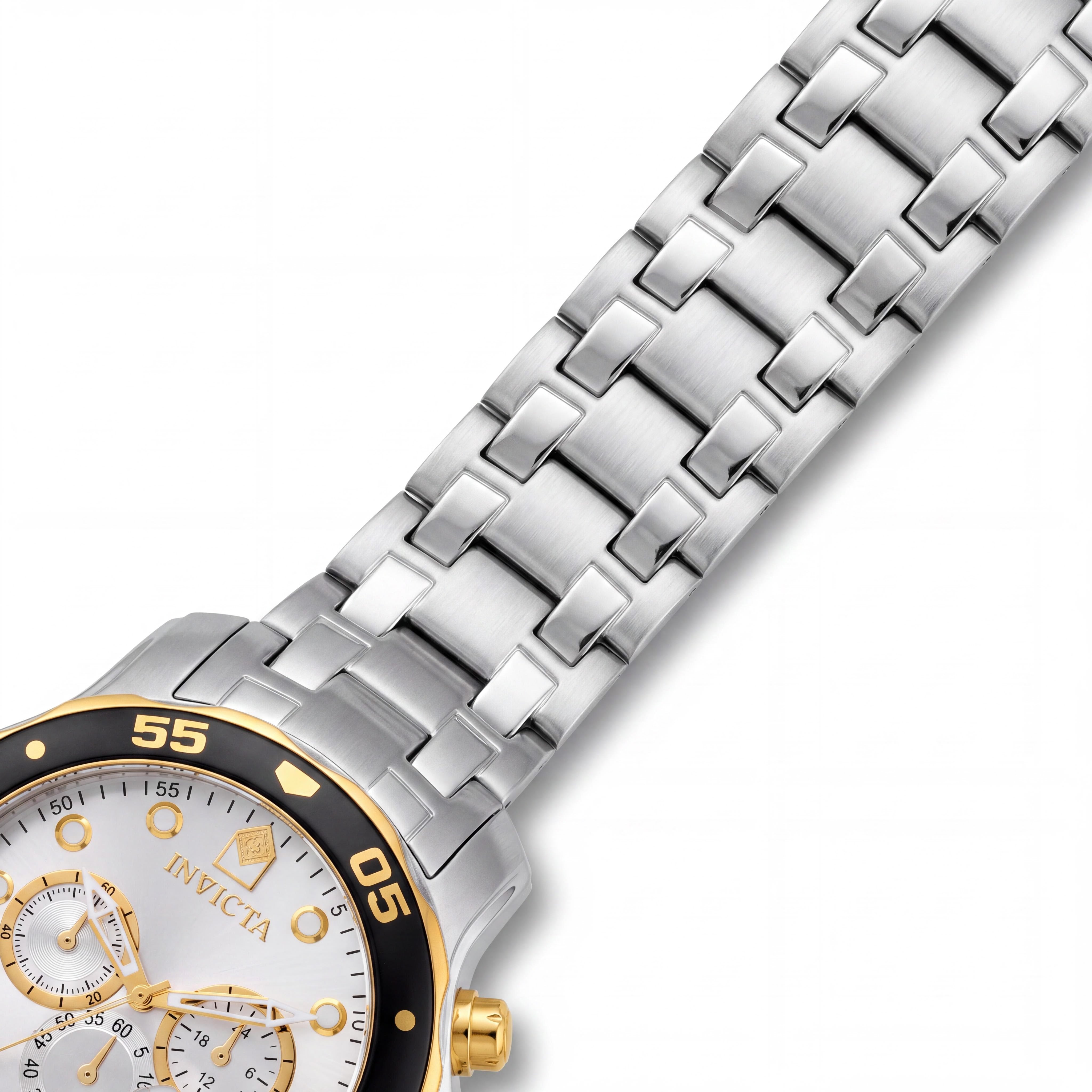 Invicta Men's Diver Quartz Chronograph Stainless Steel Watch Silver White 48mm, Photo 3