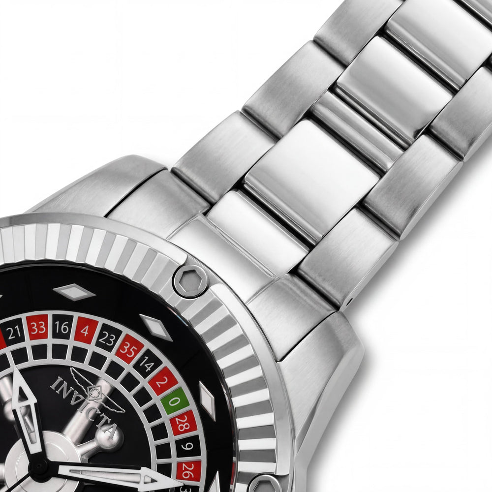 Reloj Invicta Specialty Collection automático para hombre, caja de acero inoxidable plateado de 52 mm con esfera negra, resistente al agua 10 bar