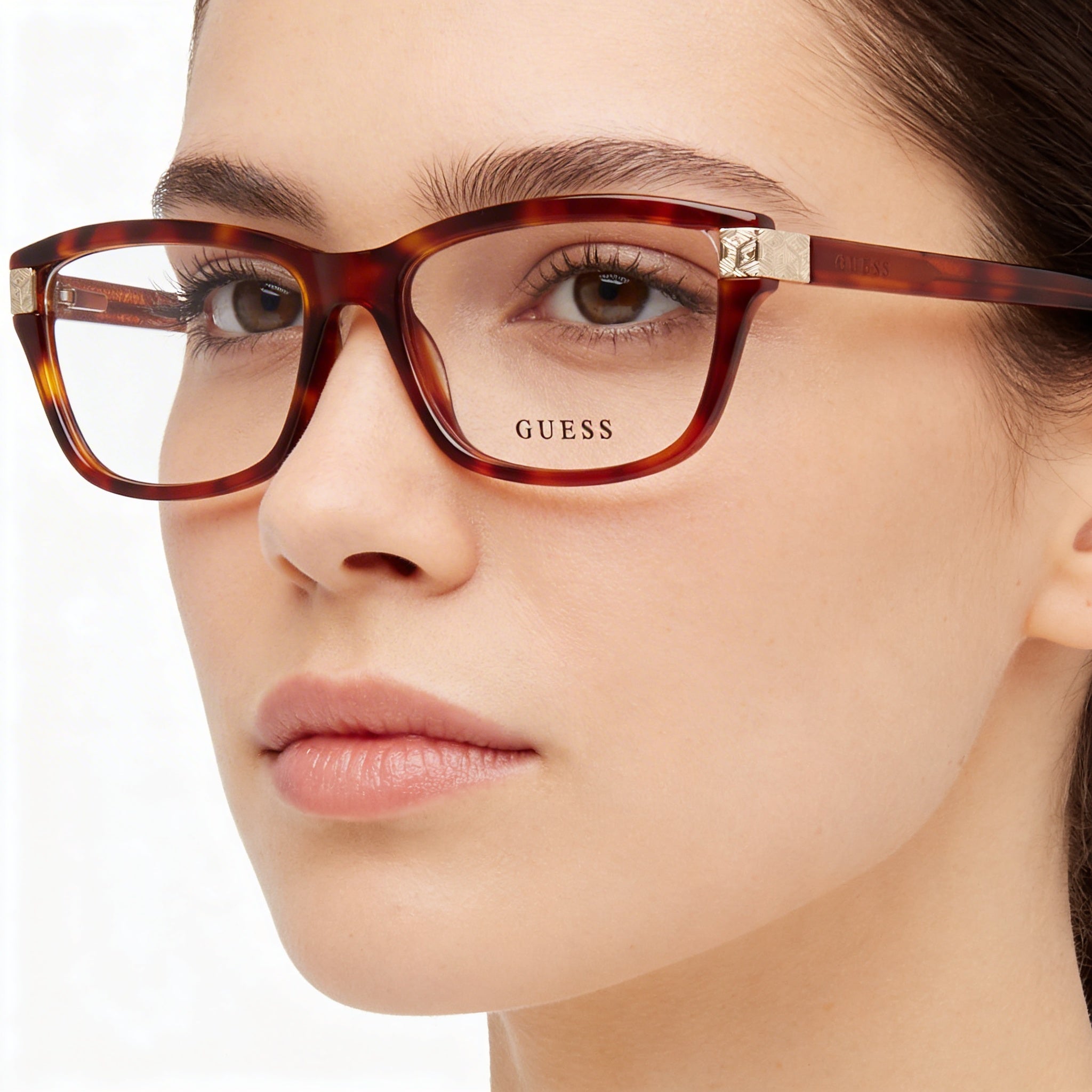 Gafas Guess para mujer, armazón de plástico color habana rubio con lentes de policarbonato 54-16-140, Photo 4
