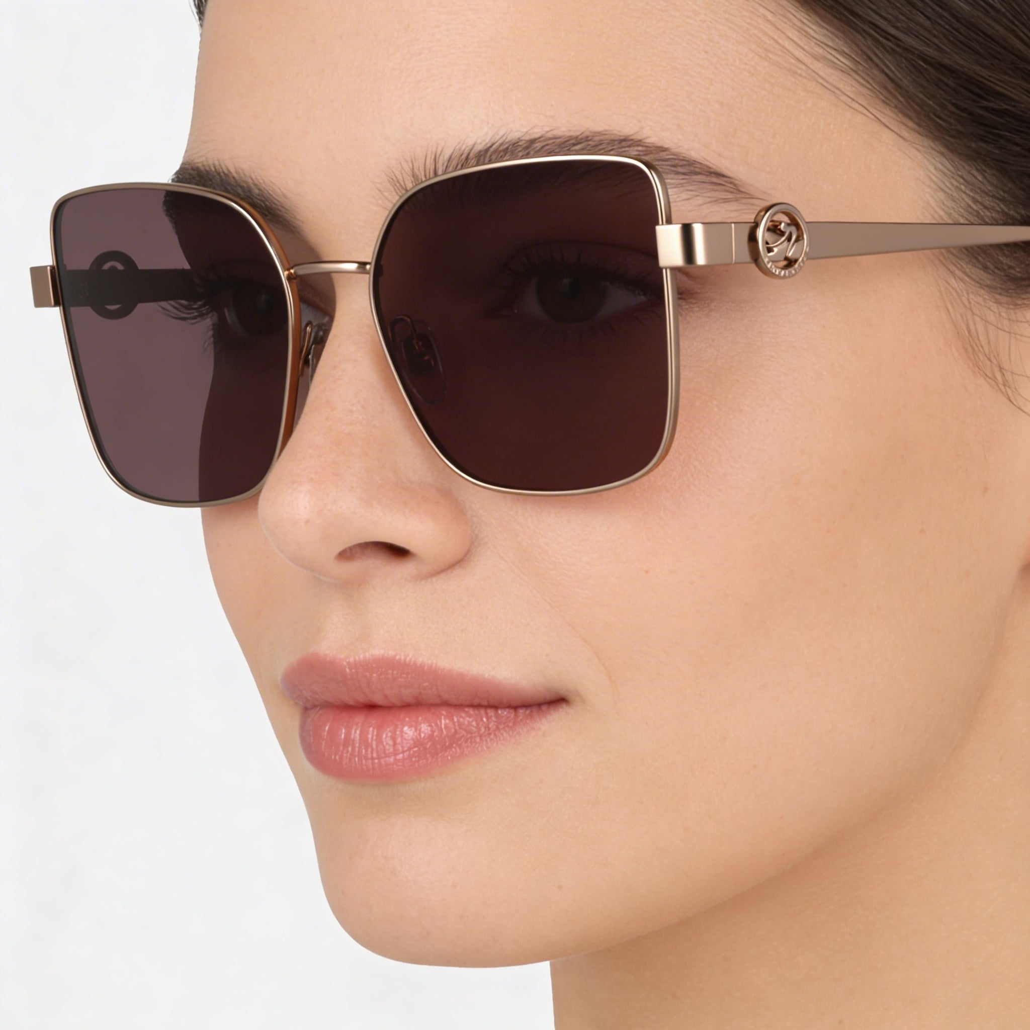 Longchamp Lo181s Gafas de Sol de Acetato para Mujer Ámbar Dorado/Morado UV 400 56mm, Photo 4