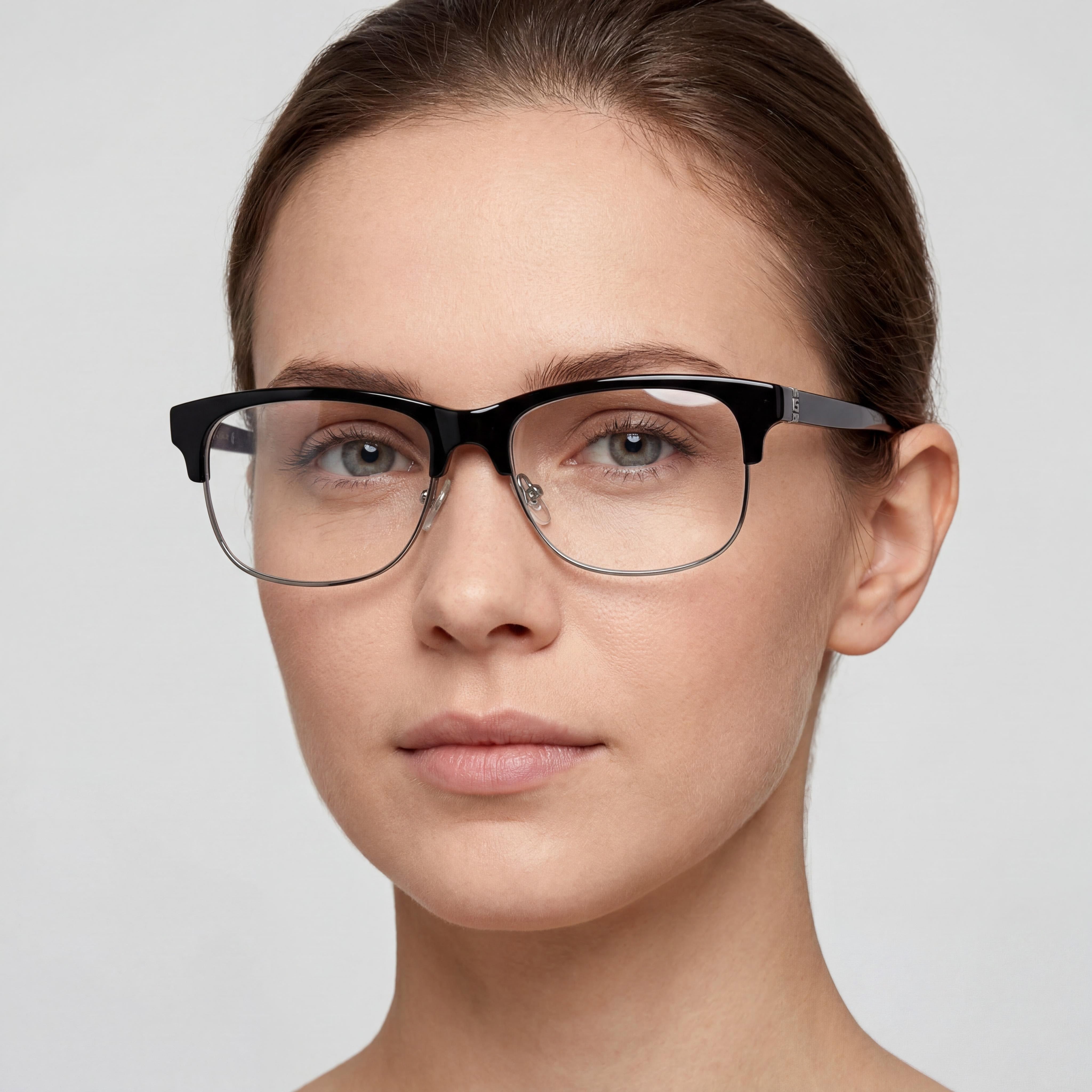 GUESS Modern Women's Eyeglasses with Black Plastic Full-Rim Frame and Clear Lenses 55mm, Photo 4