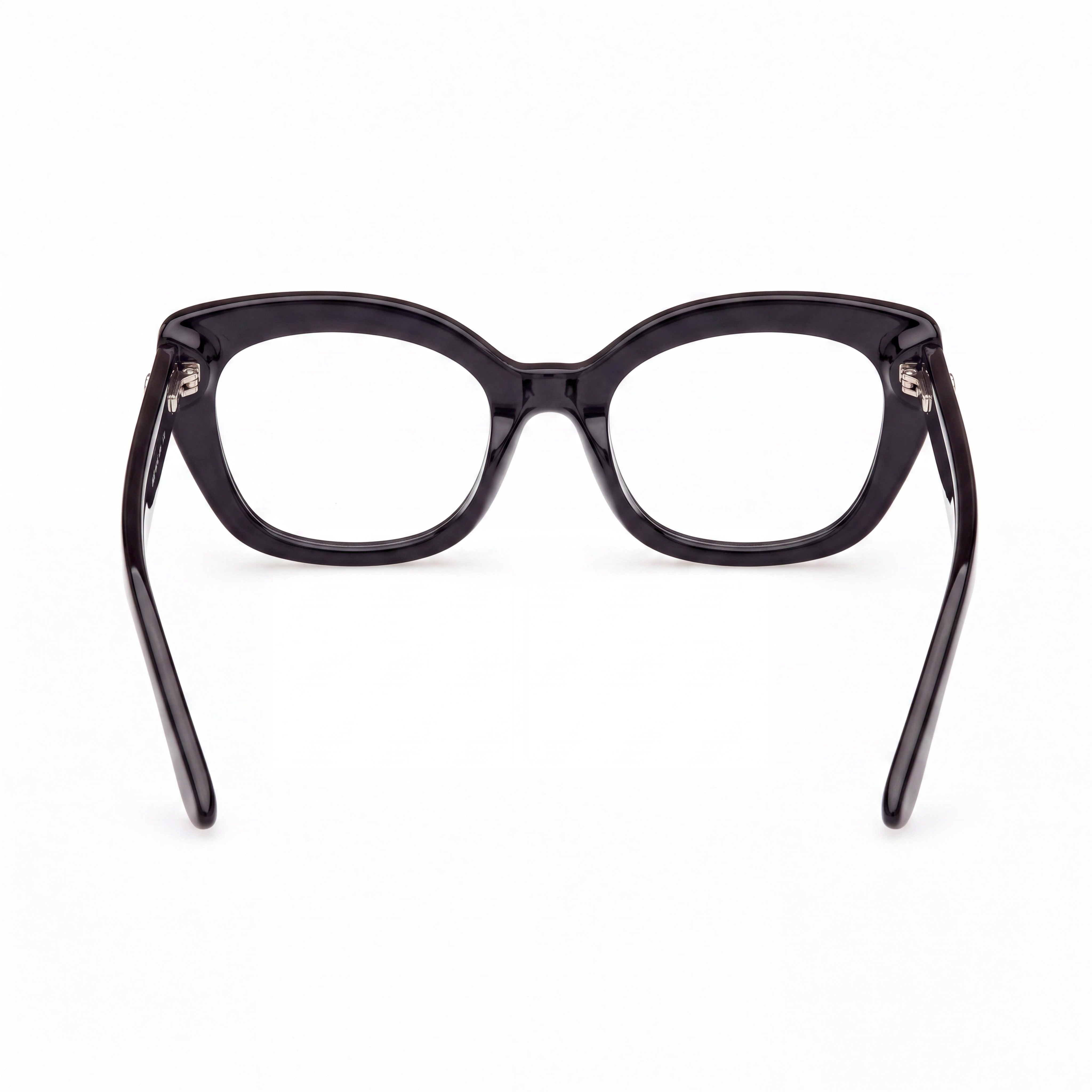 GUESS Gu50225 Women's Eyewear featuring a Shiny Black Plastic Frame and Transparent Lenses, 51mm Lens Width, Photo 3