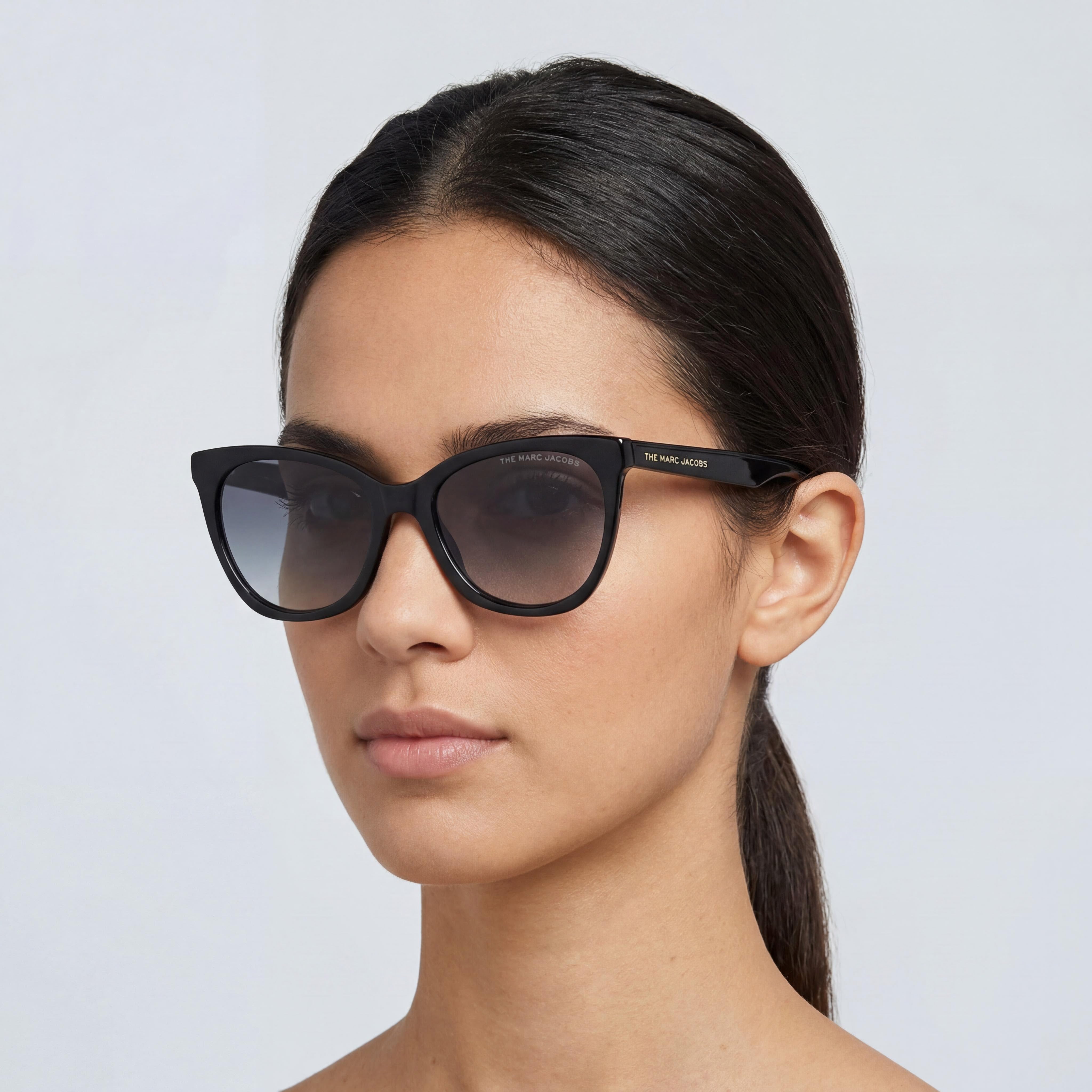 Marc Jacobs MARC 500/S Women's Black Acetate Butterfly Non-Polarized Dark Grey Shaded Sunglasses 54mm, Photo 5