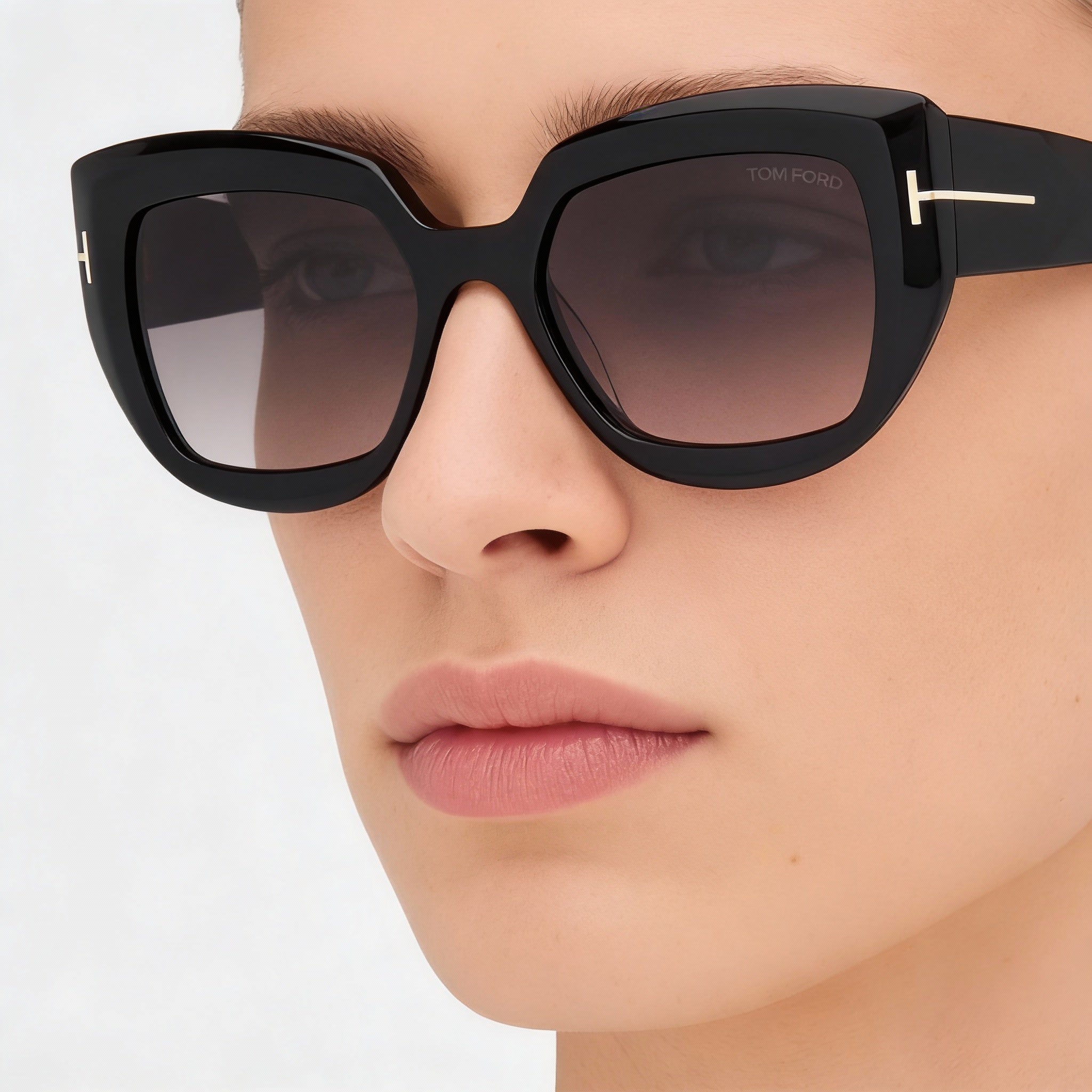 Tom Ford Butterfly Unisex Shiny Black Tortoise Frame Black Lenses 53mm, Photo 4