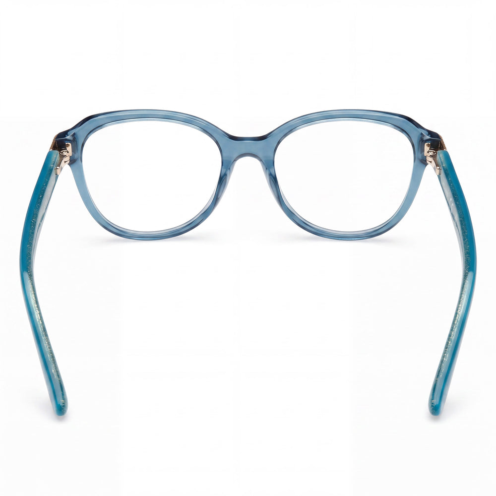GUESS Modern Unisex Eyewear, Modern Style, Turquoise Polycarbonate Frame, Clear Lenses - Size 55mm