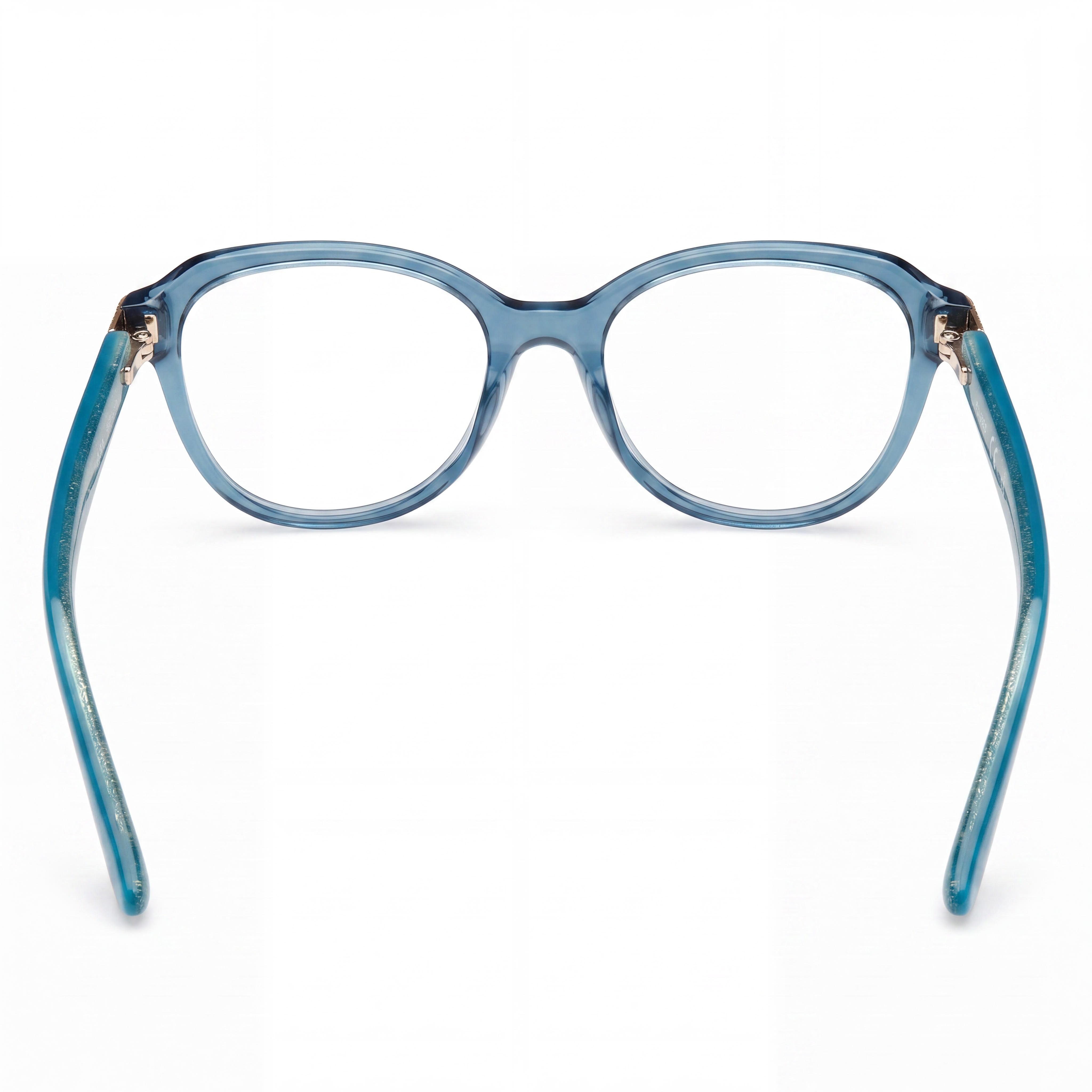 GUESS Modern Unisex Eyewear, Modern Style, Turquoise Polycarbonate Frame, Clear Lenses - Size 55mm, Photo 2
