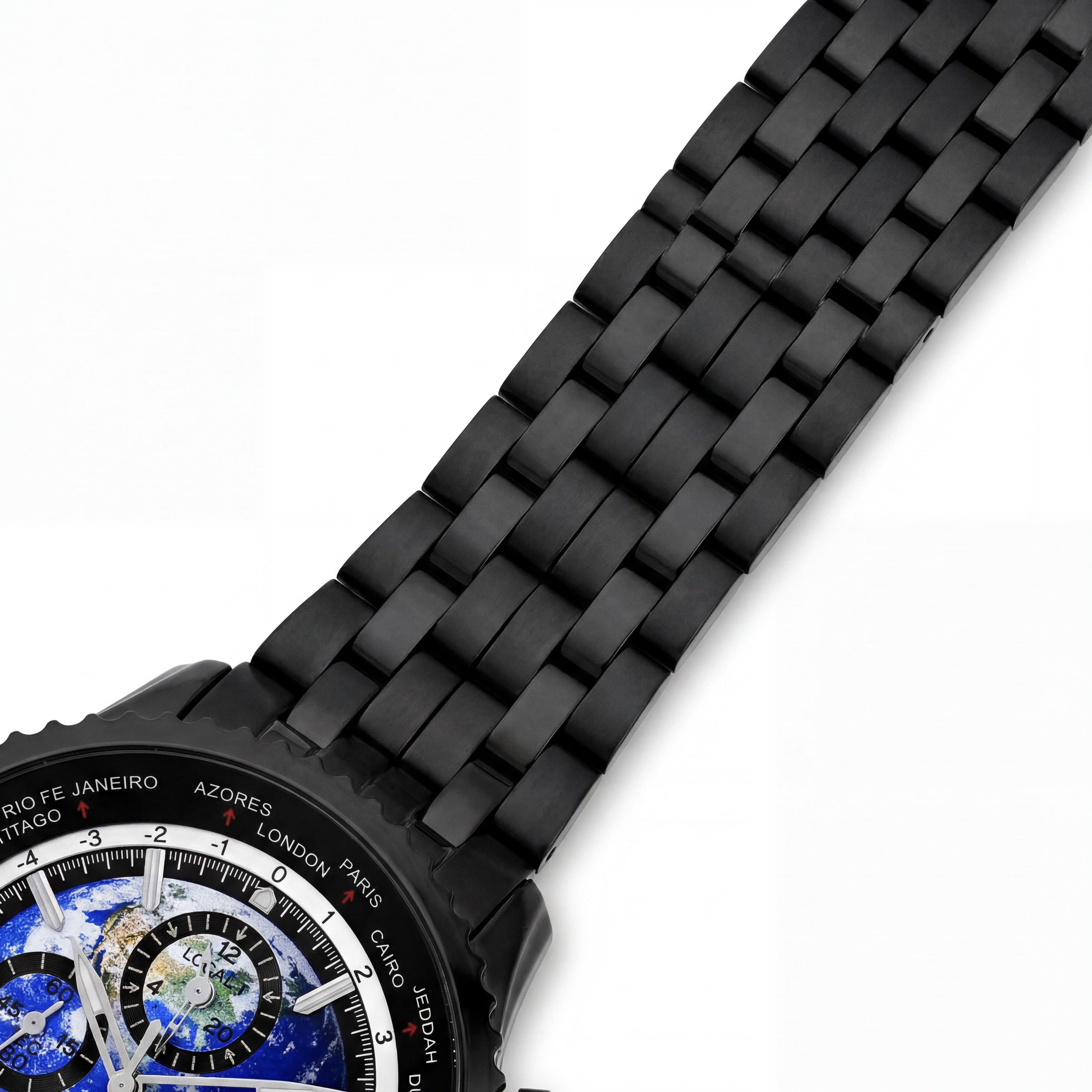 Reloj Seapro de hombre con movimiento de cuarzo, esfera azul, hora mundial, GMT y alarma, Photo 3