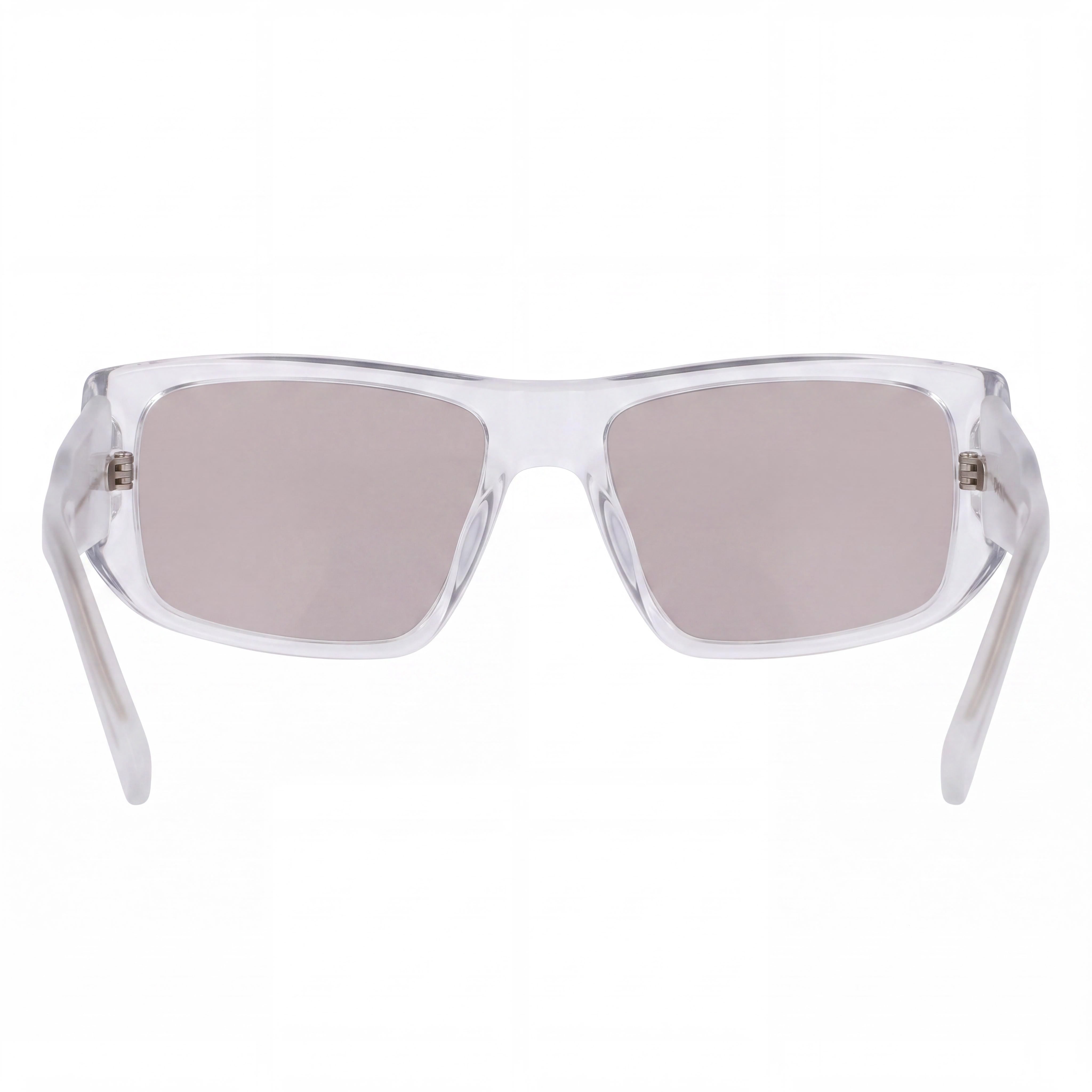 DKNY Dk555s Women's Crystal Clear Plastic Frame, Solid Smoke With Gunmetal Flash UV Protection Sunglasses, 57mm, Photo 3