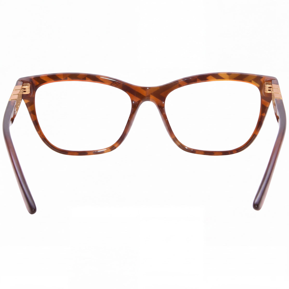 Versace 03318 Women's Full Rim Pillow Shape Havana Print Monogram Plastic Frame with Polycarbonate Lenses 54mm, Photo 3