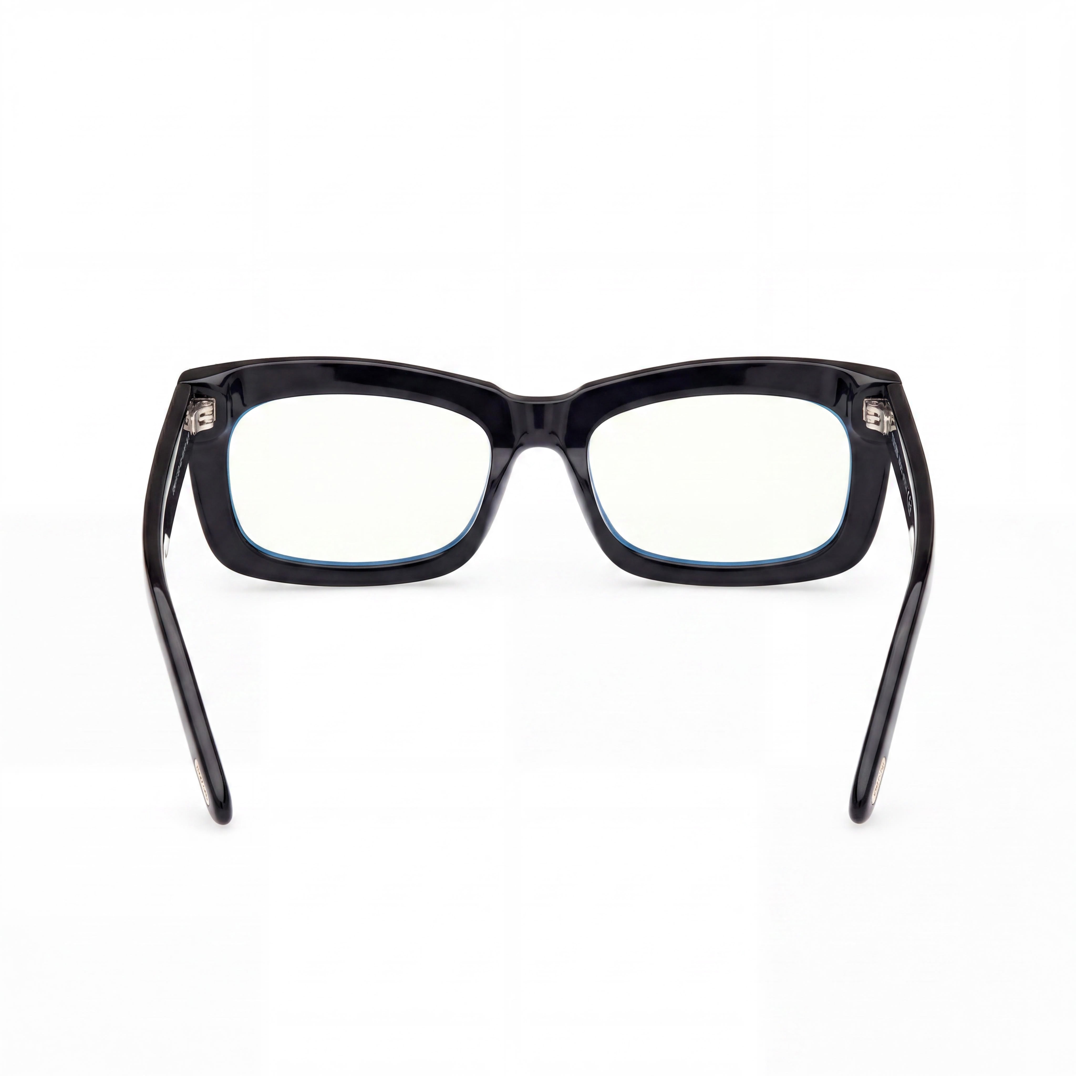 Gafas Tom Ford Classic unisex con filtro azul y negro brillante, montura de plástico sin policarbonato, 55 mm, Photo 3