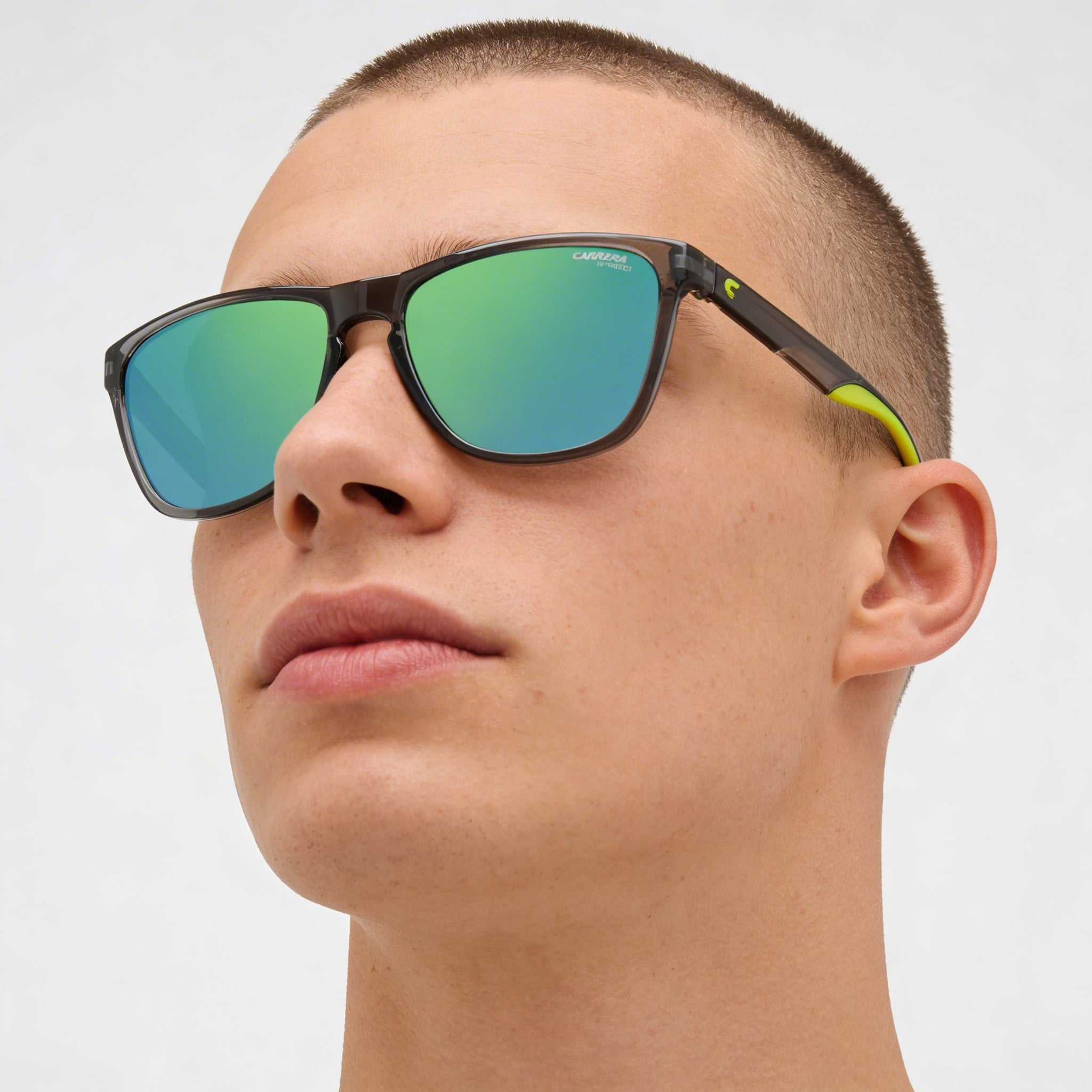Carrera Modern 8058/s Men's Grey Polyamide Polarized Green Multilayer UV Protection Sunglasses 56mm, Photo 5