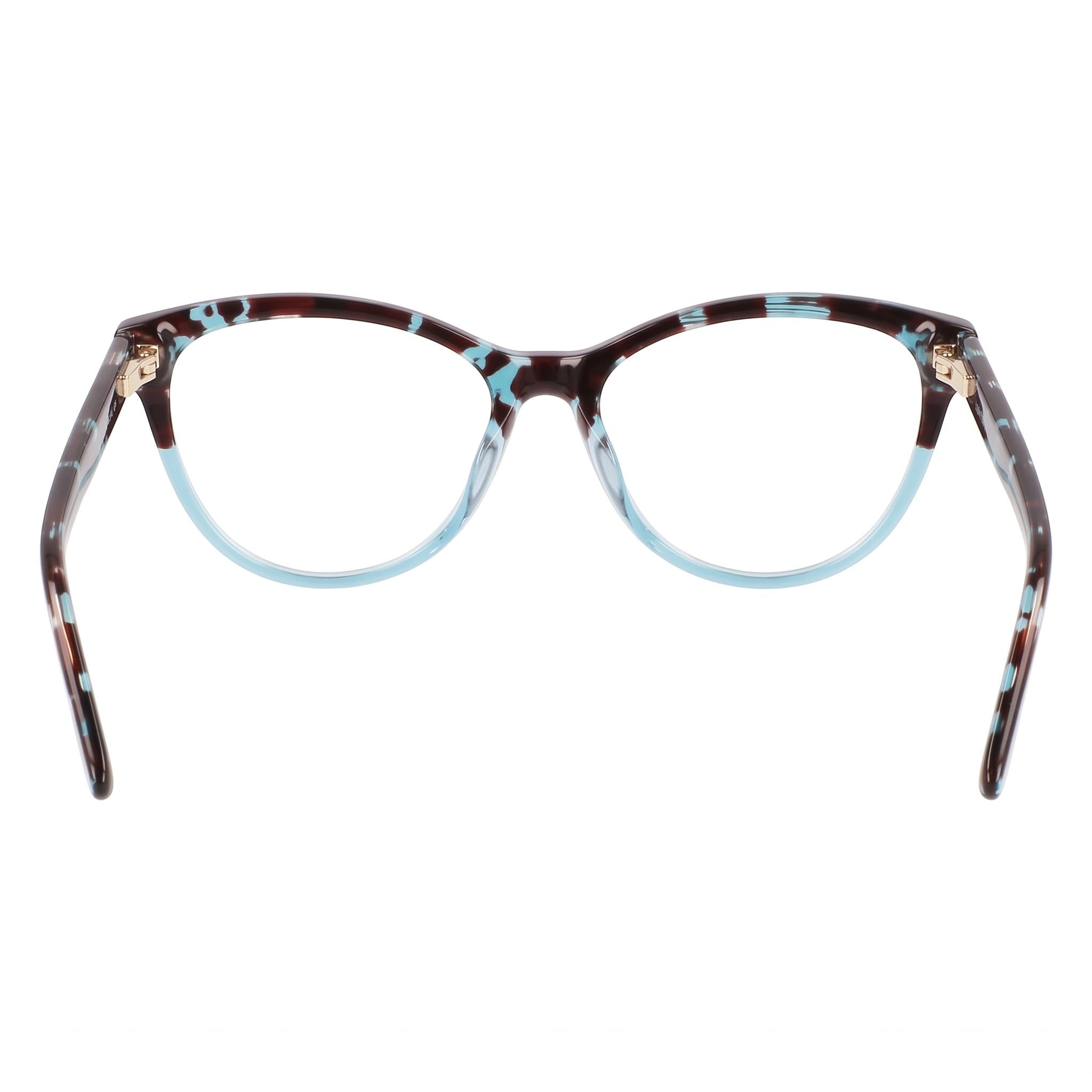 Calvin Klein Ck21519 Unisex Cat Eye Eyeglasses with Plastic Frame in Transparent Blue Havana, 53mm, Photo 4