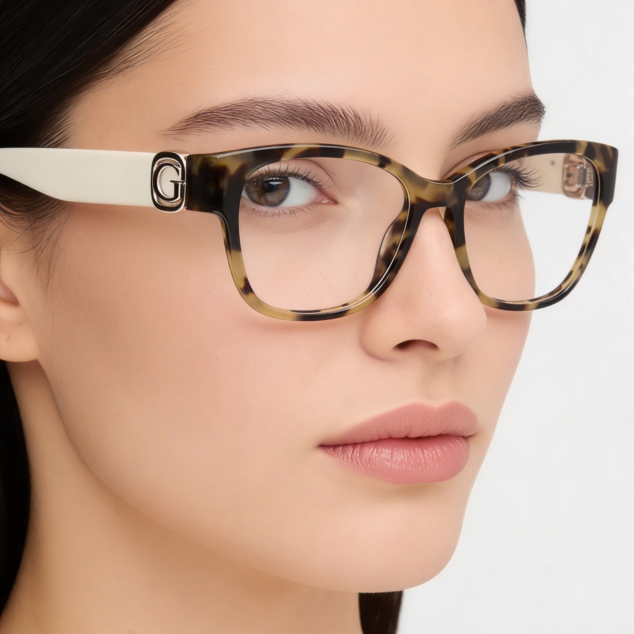 GUESS Gu50120 Gafas de Mujer de Montura de Plástico Habana Amarilla - Lente de 52 mm, Puente de 16 mm, Patilla de 140 mm, Photo 5