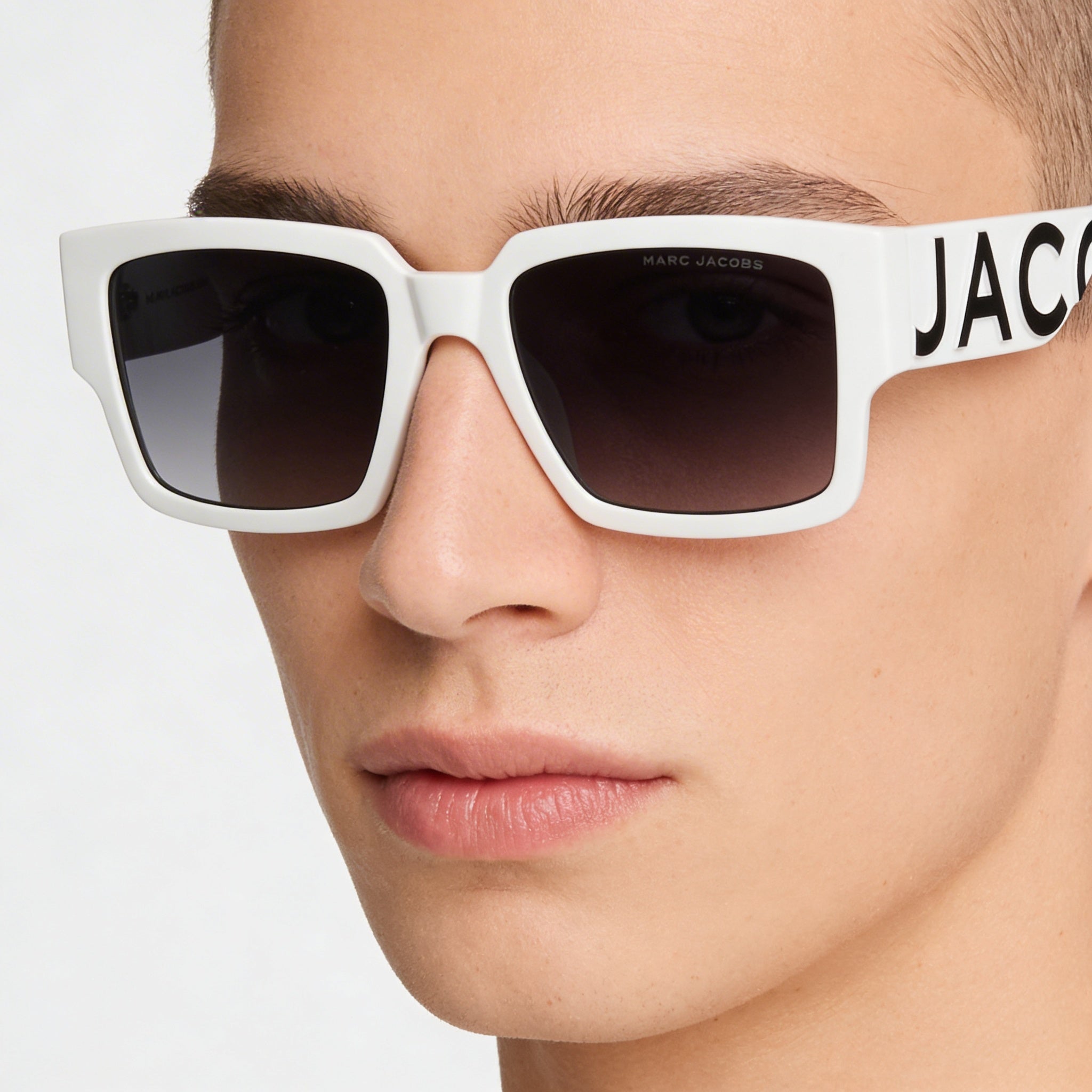 Marc Jacobs Casual MARC 739/S Unisex White, Black Dark Grey Shaded Non-Polarized Cellulose Propionate 54mm, Photo 4