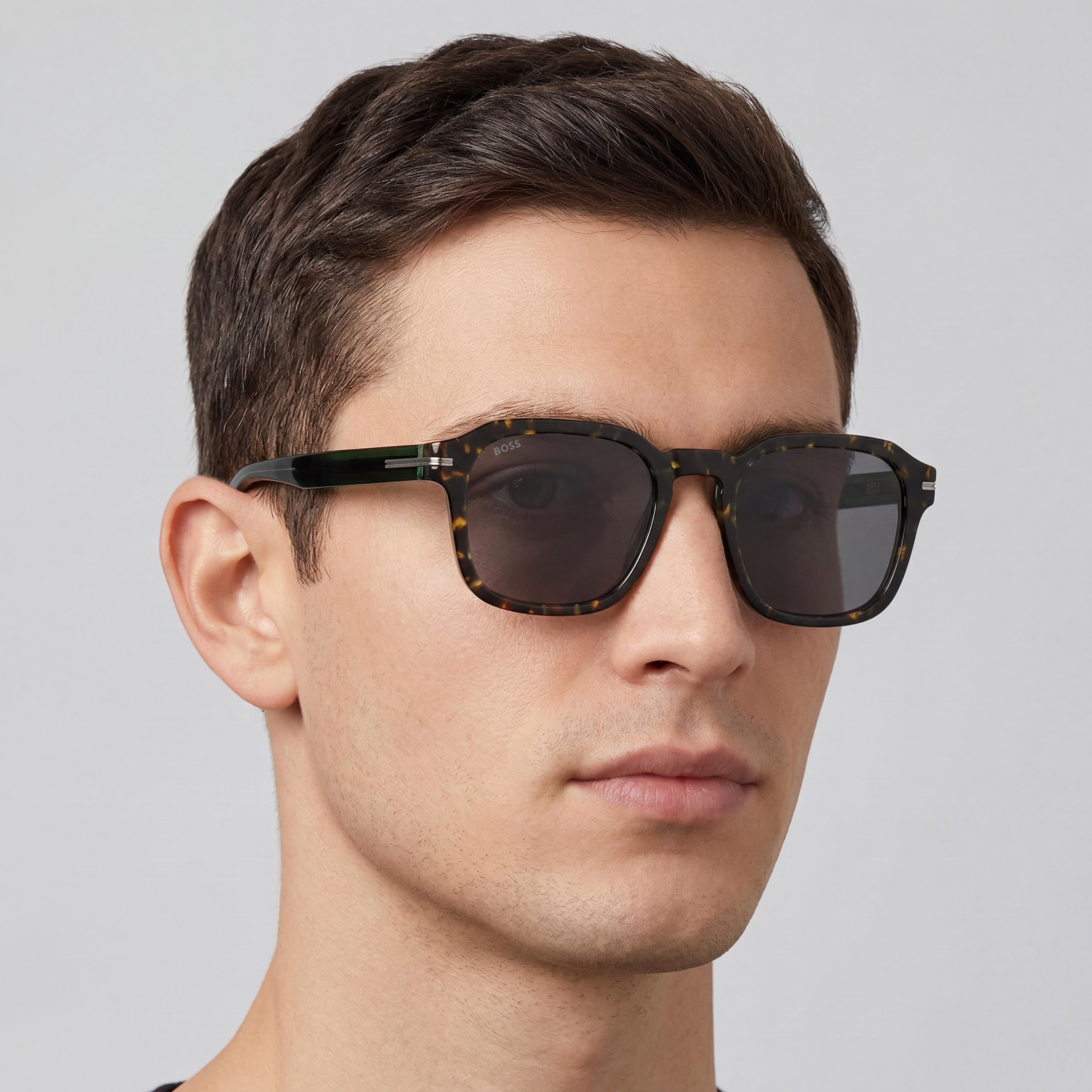 Hugo Boss Boss 1627/S Men's Grey Frame Acetate Non-Polarized Grey Lens 100% UV Protection Sunglasses 51mm, Photo 4