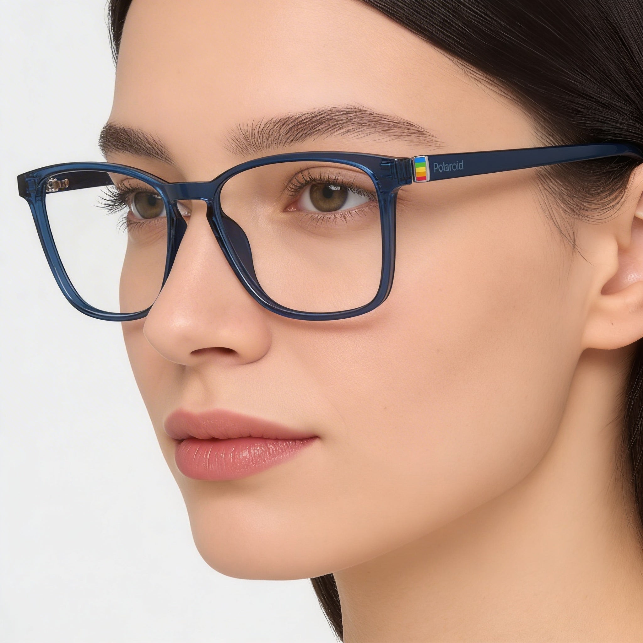 Gafas ópticas Polaroid Pld D373 de propionato azul para mujer, lente 54mm, puente 17mm, patilla 140mm, Photo 4