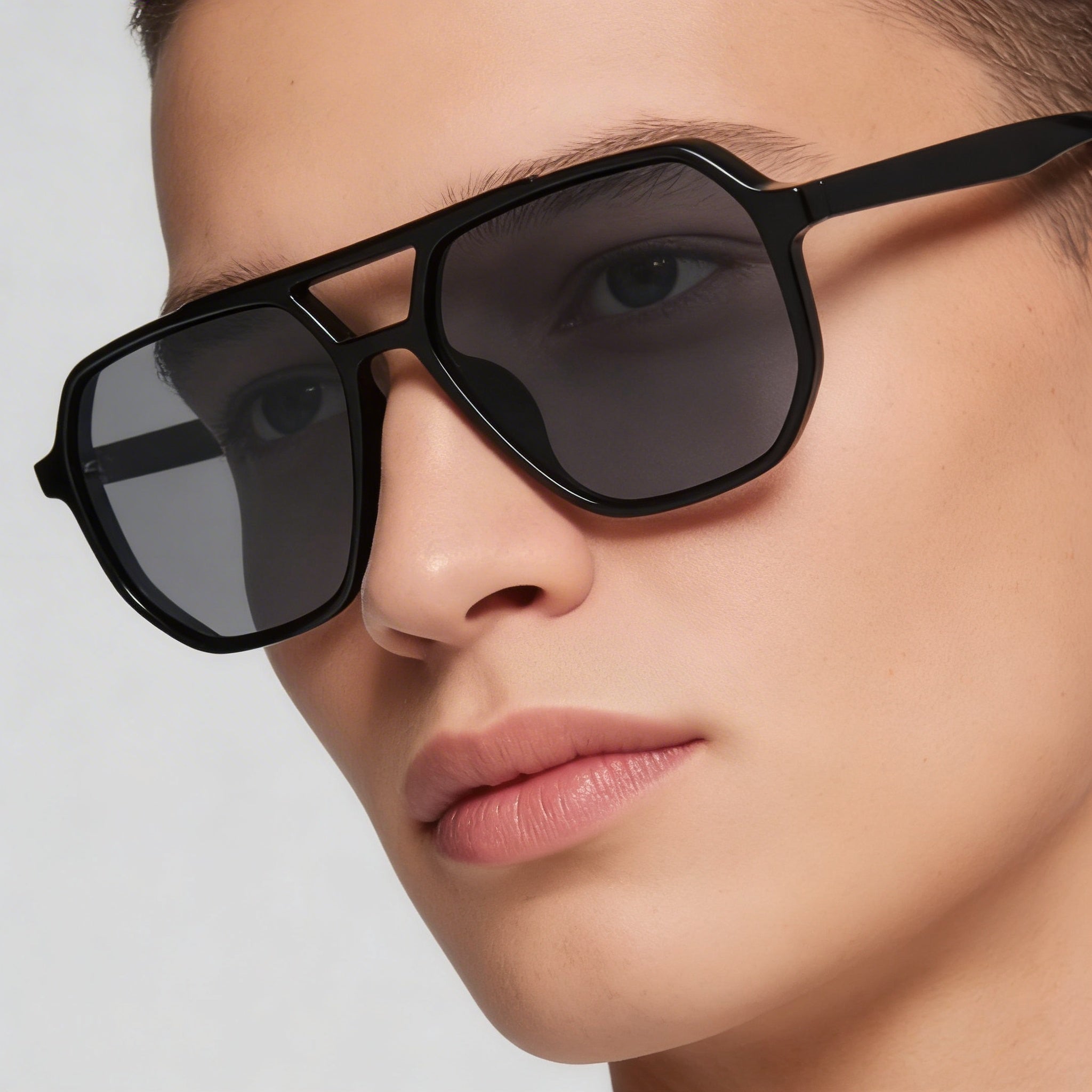 Gafas de sol polarizadas UV PRIVÉ REVAUX informales unisex con montura de propionato de celulosa inyectado negro y cristales grises 59mm, Photo 4