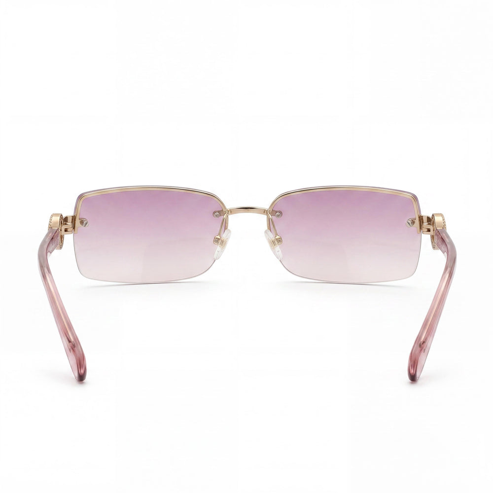 Marc Jacobs Mj 1067 Women's Designer Eyewear with Gold Pink Metal Frame and Gold Nude Lenses, Size 54mm