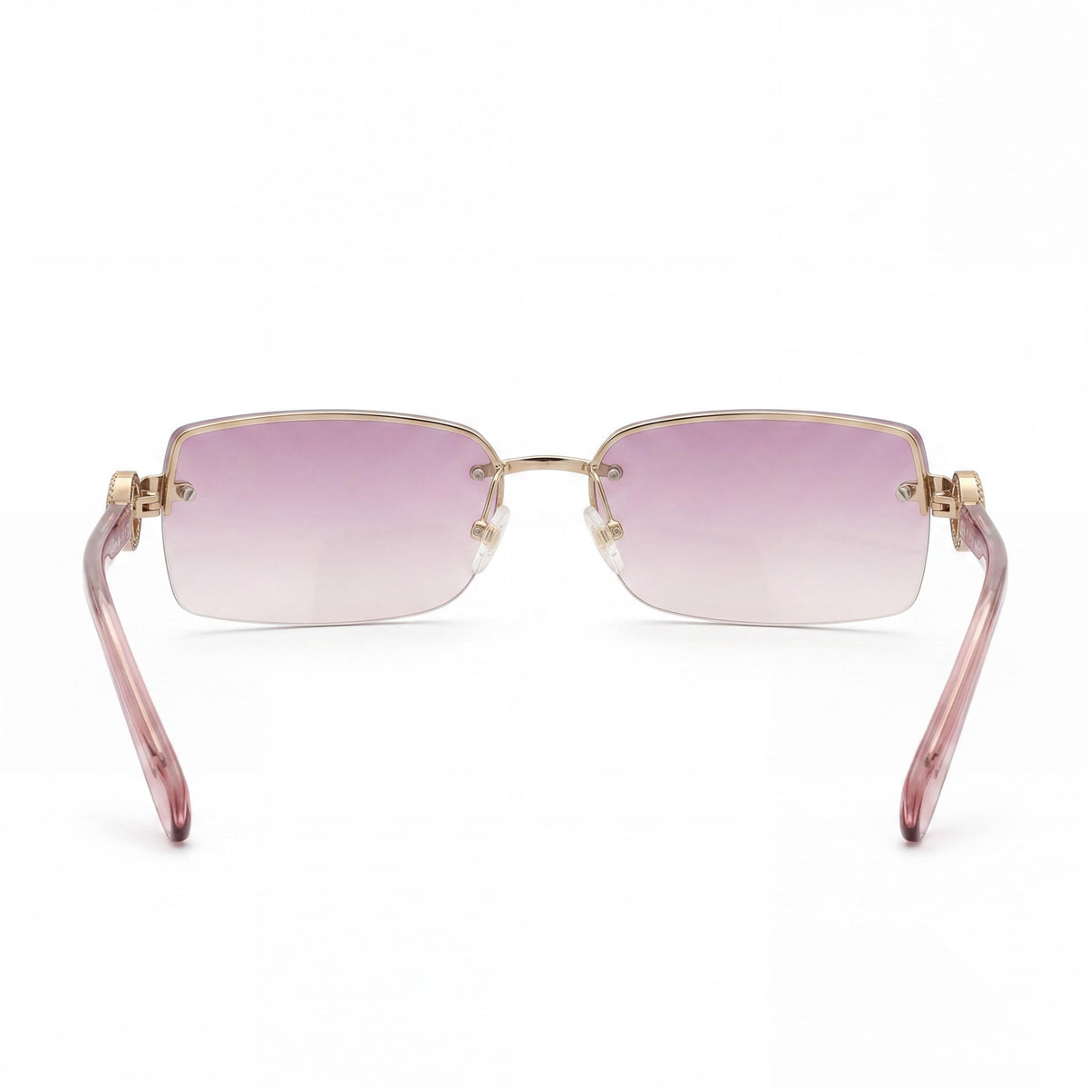Gafas de diseño para mujer Marc Jacobs Mj 1067 con montura de metal rosa dorado y lentes doradas nude, tamaño 54 mm, Photo 3