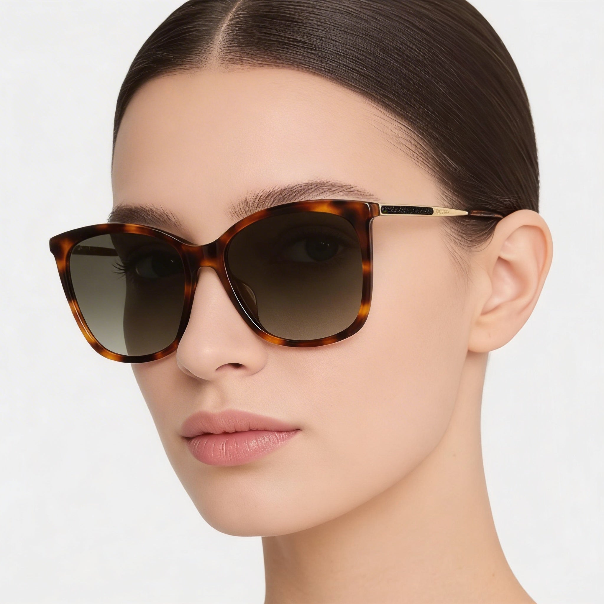 JIMMY CHOO Casual Women's Havana Acetate Full-Rim Butterfly Brown Gradient UV Protected Sunglasses 57mm, Photo 4