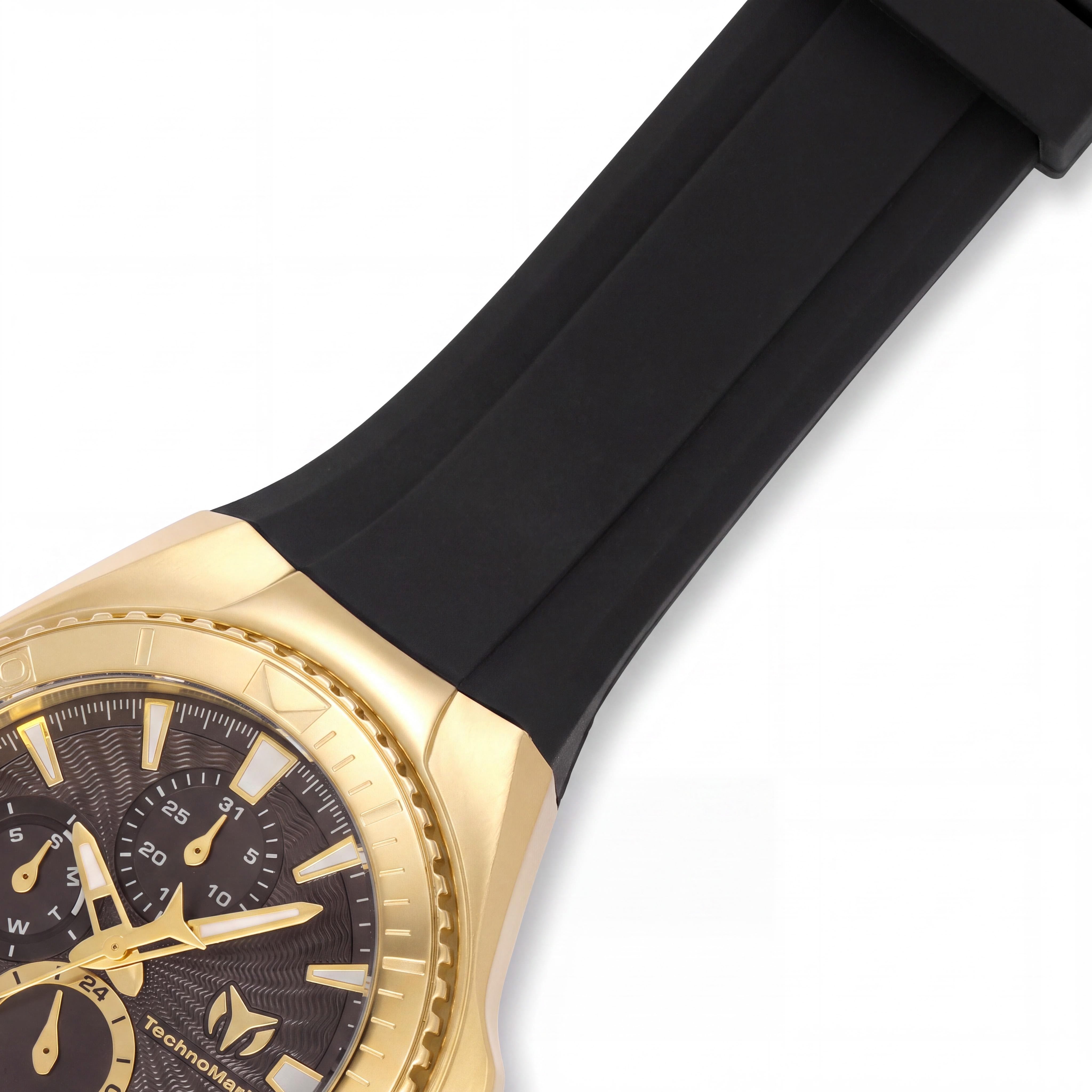 Reloj cronógrafo para mujer TechnoMarine Cruise California TM-124023, oro negro, 3 correas de silicona intercambiables, 40mm, Photo 2