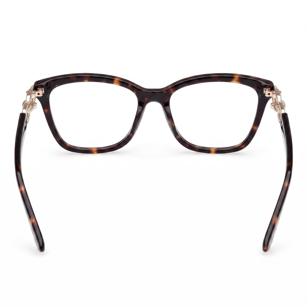 GUESS Clásico Women's Dark Havana Plastic Frame Eyewear with Black Polycarbonate Lenses, 54mm Lens, 15mm Bridge, 135mm Temples