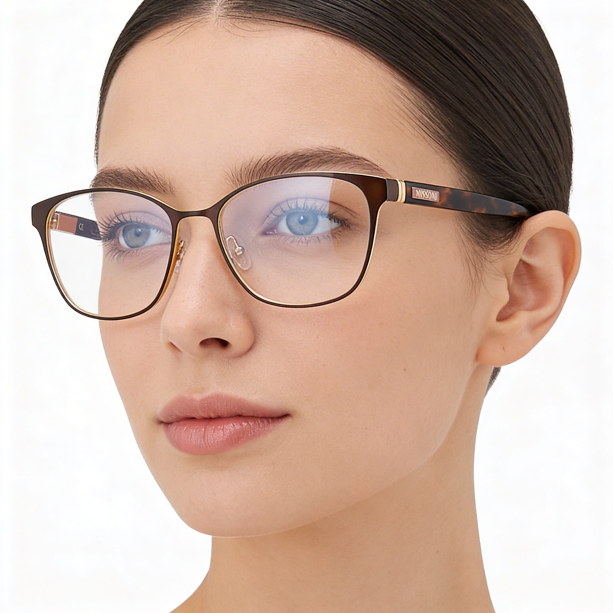 Gafas de sol Missoni Mis 0062 para mujer, estilo casual, de metal, dorado y marrón, de 52 mm, Photo 4