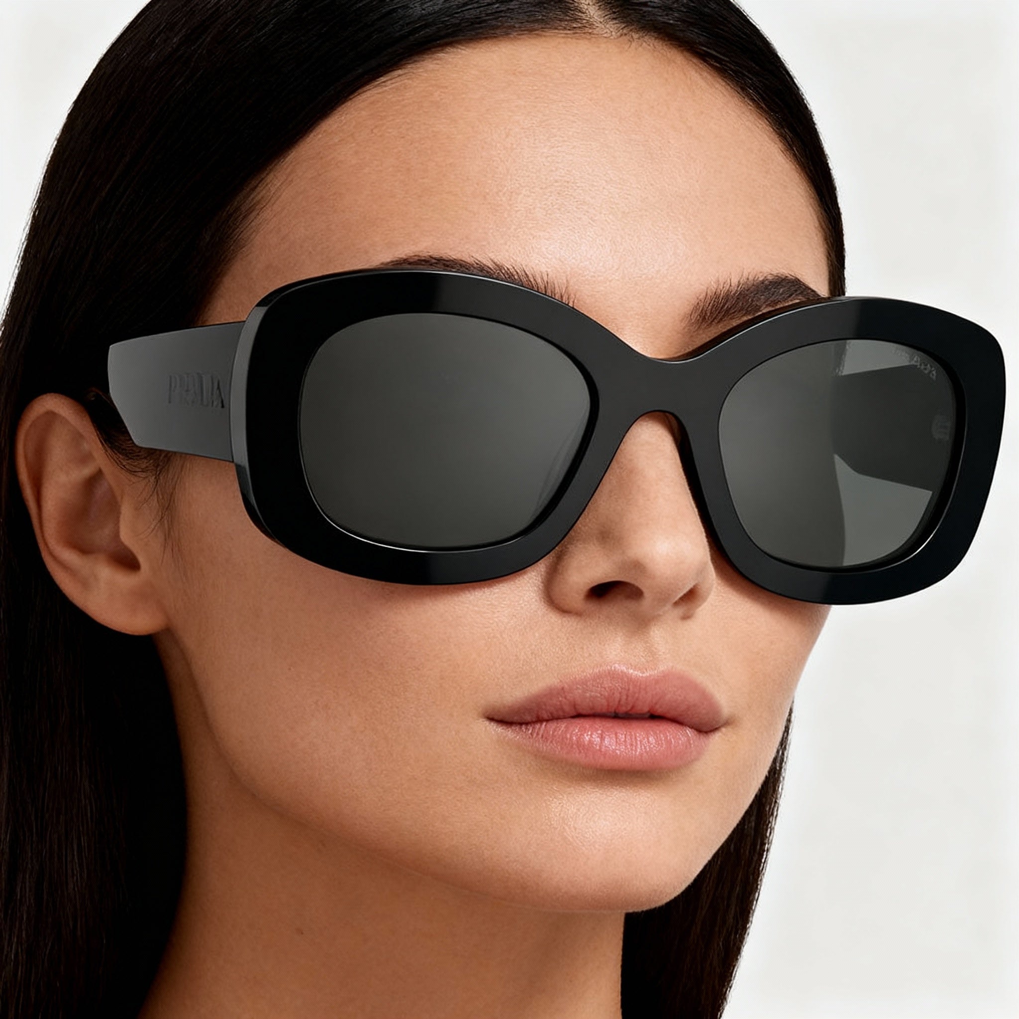 Prada Modern Women's Multicolor Acetate Frame Dark Grey Non-Polarized UV Protection Sunglasses 54-23-145, Photo 5