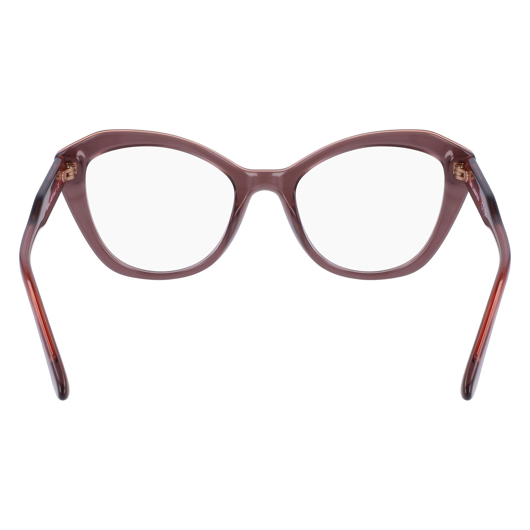 Gafas para mujer KARL LAGERFELD Modernas Marrones con Montura iniciettato, Ancho de Lente 52 mm, Ancho de Puente 19 mm, Longitud de Patilla 140 mm, Photo 3
