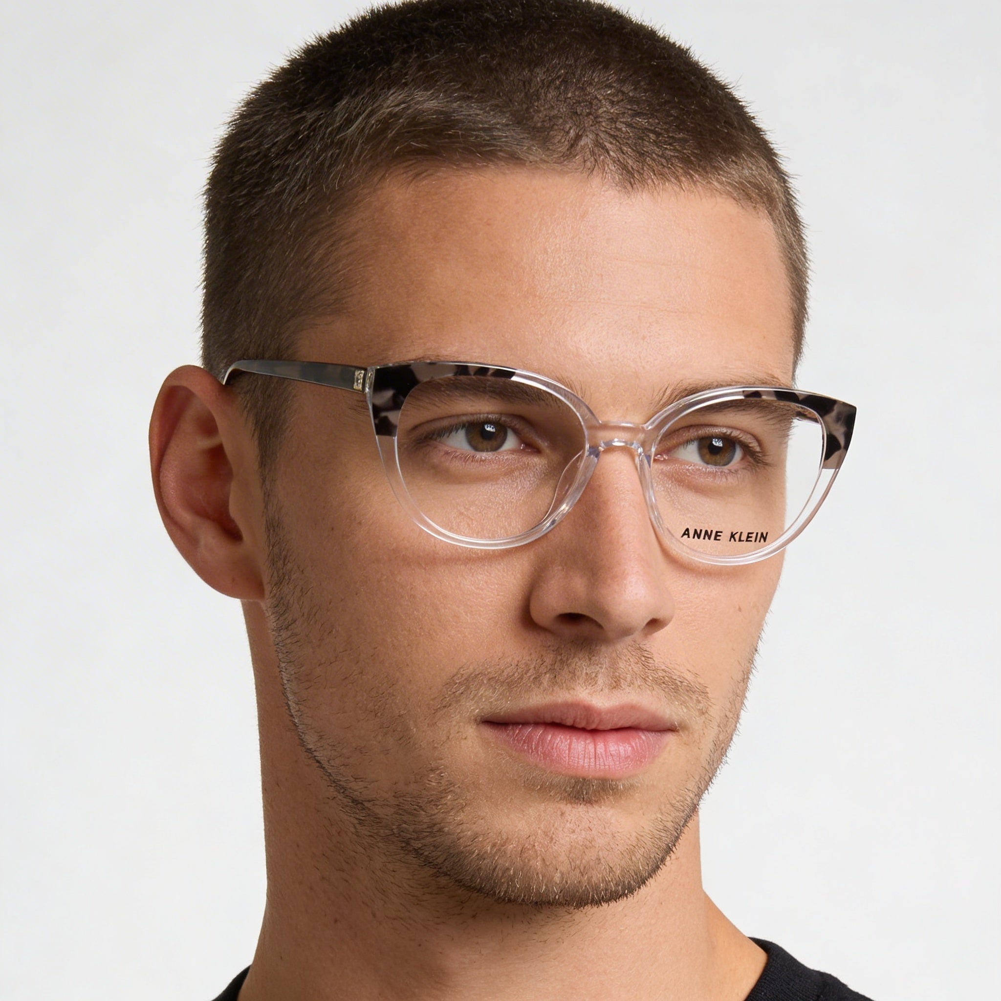 Anne Klein Ak5092 Men's Lightweight Metal Eyeglasses Grey Crystal 52mm, Photo 4