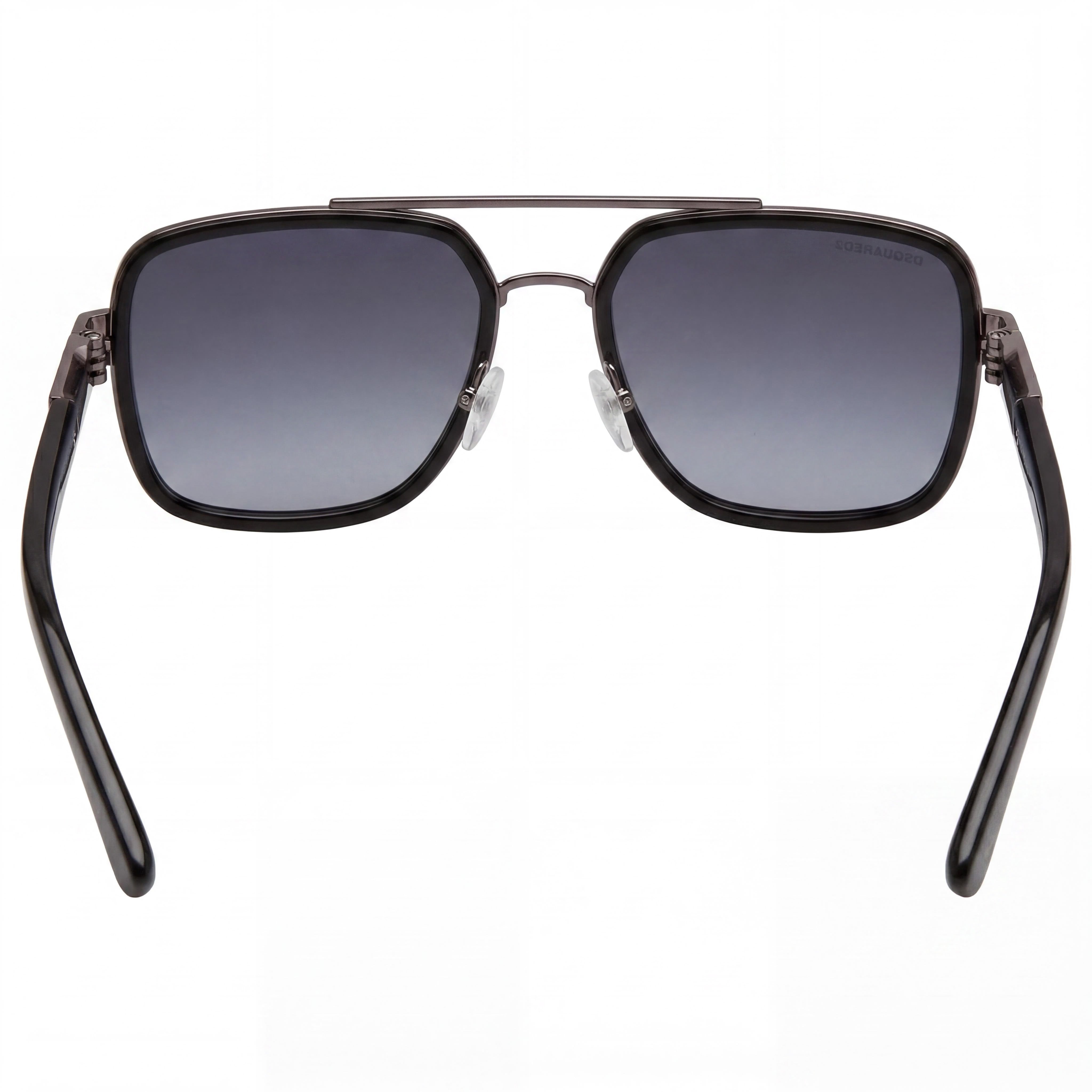 Gafas de sol Dsquared2 D2 0060/s Modern para hombre, cuadradas, de acetato negro rutenio oscuro, con doble puente y protección UV, no polarizadas, 58-19-140, Photo 3