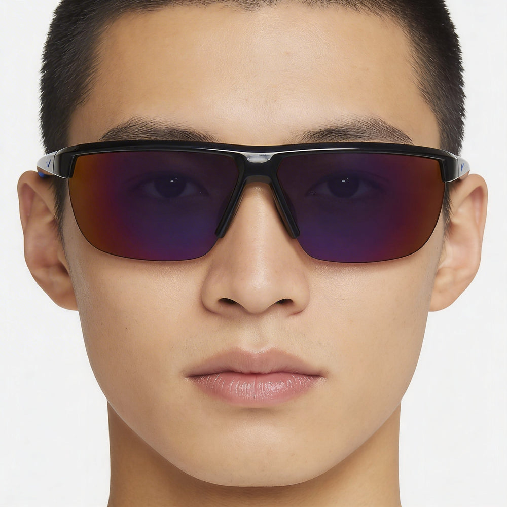 Nike Tempest Unisex Obsidian Pacific Blue Nylon Field Tint Lenses 60mm UV Protection