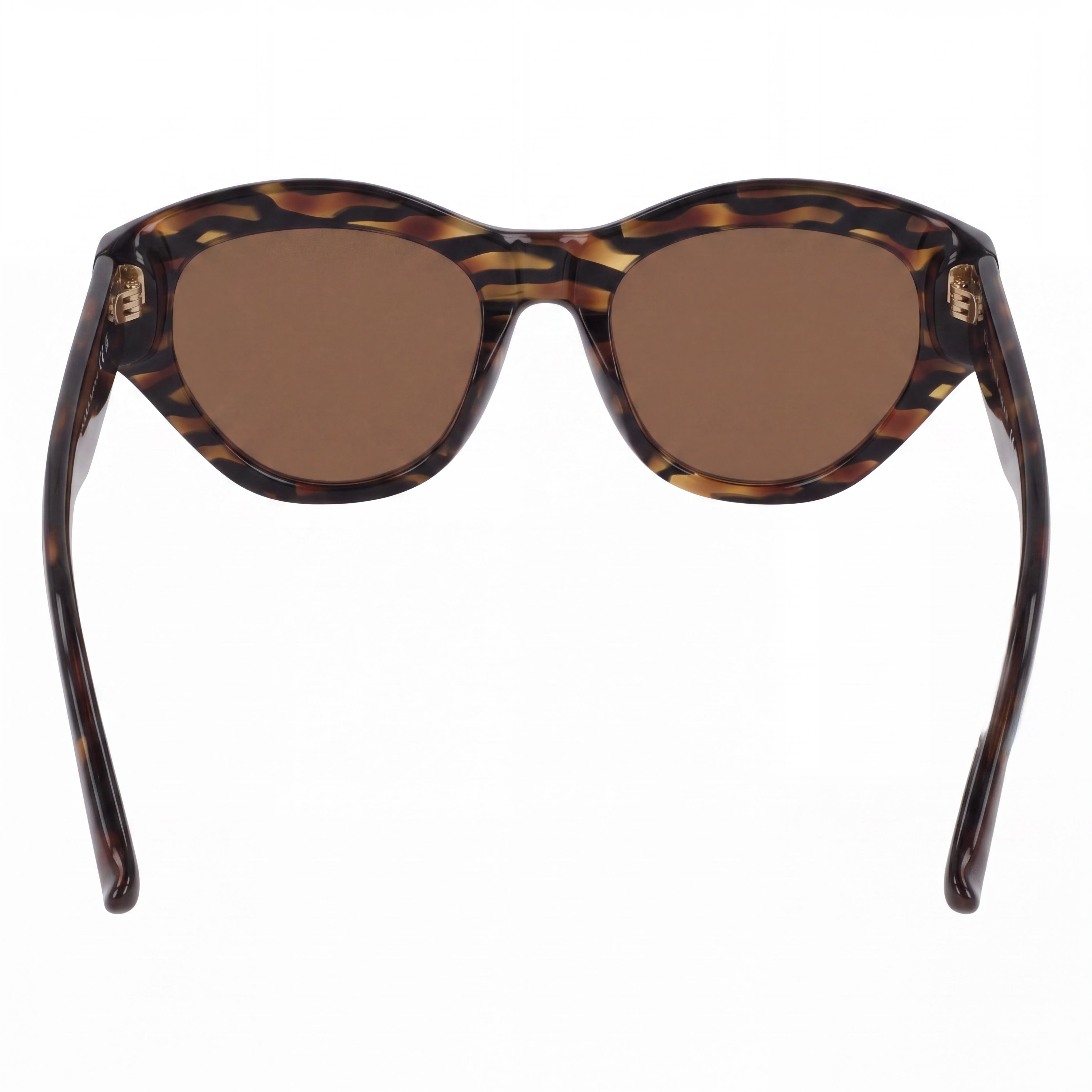 Donna Karan Do517s Women's Crystal Brown Horn Plastic Frame Solid Brown Lenses UV Protection Sunglasses 54mm, Photo 4