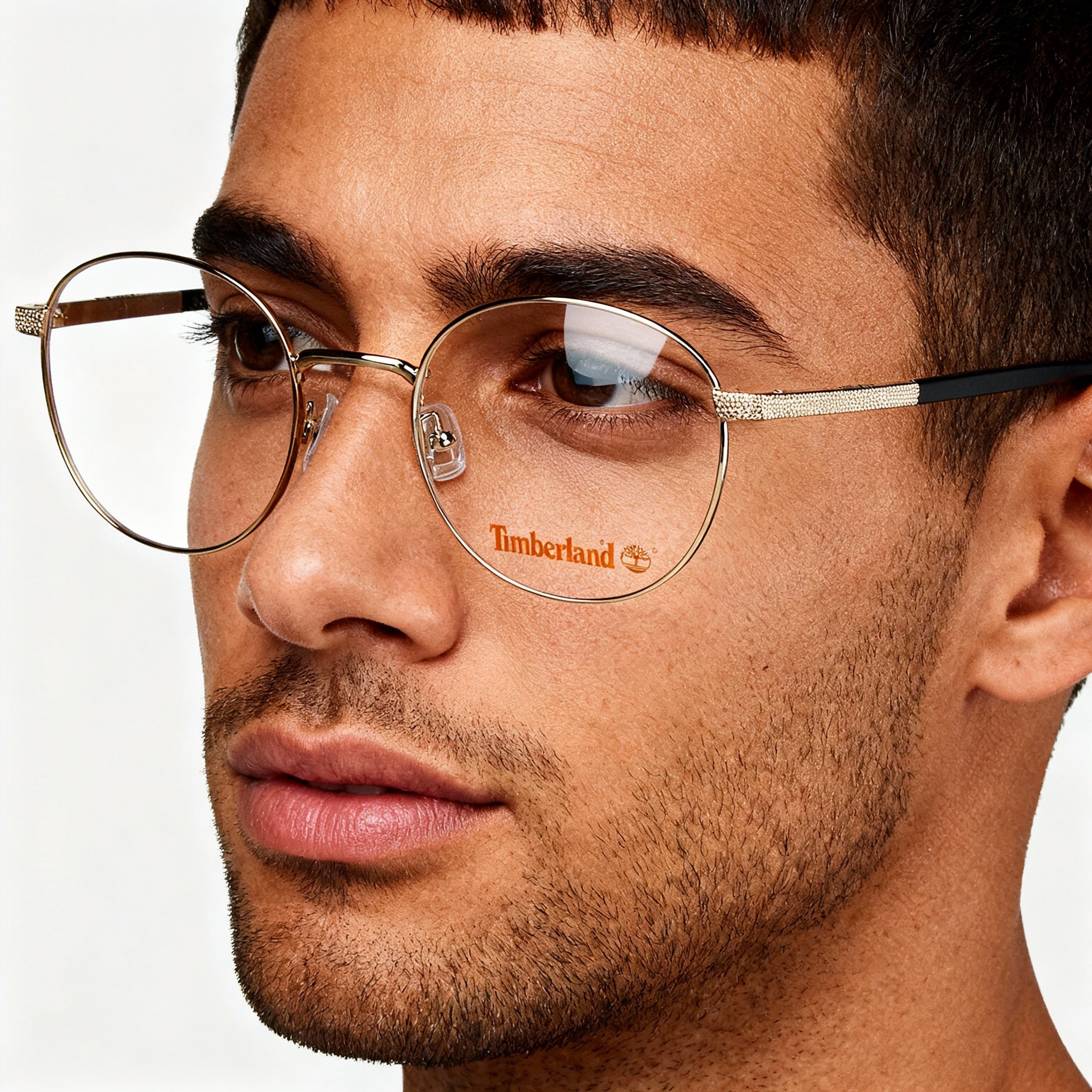 Timberland 1724 Unisex Metal Eyeglasses, Shiny Pale Gold Frame, Lens 50mm, Bridge 21mm, Temple 145mm, Photo 4