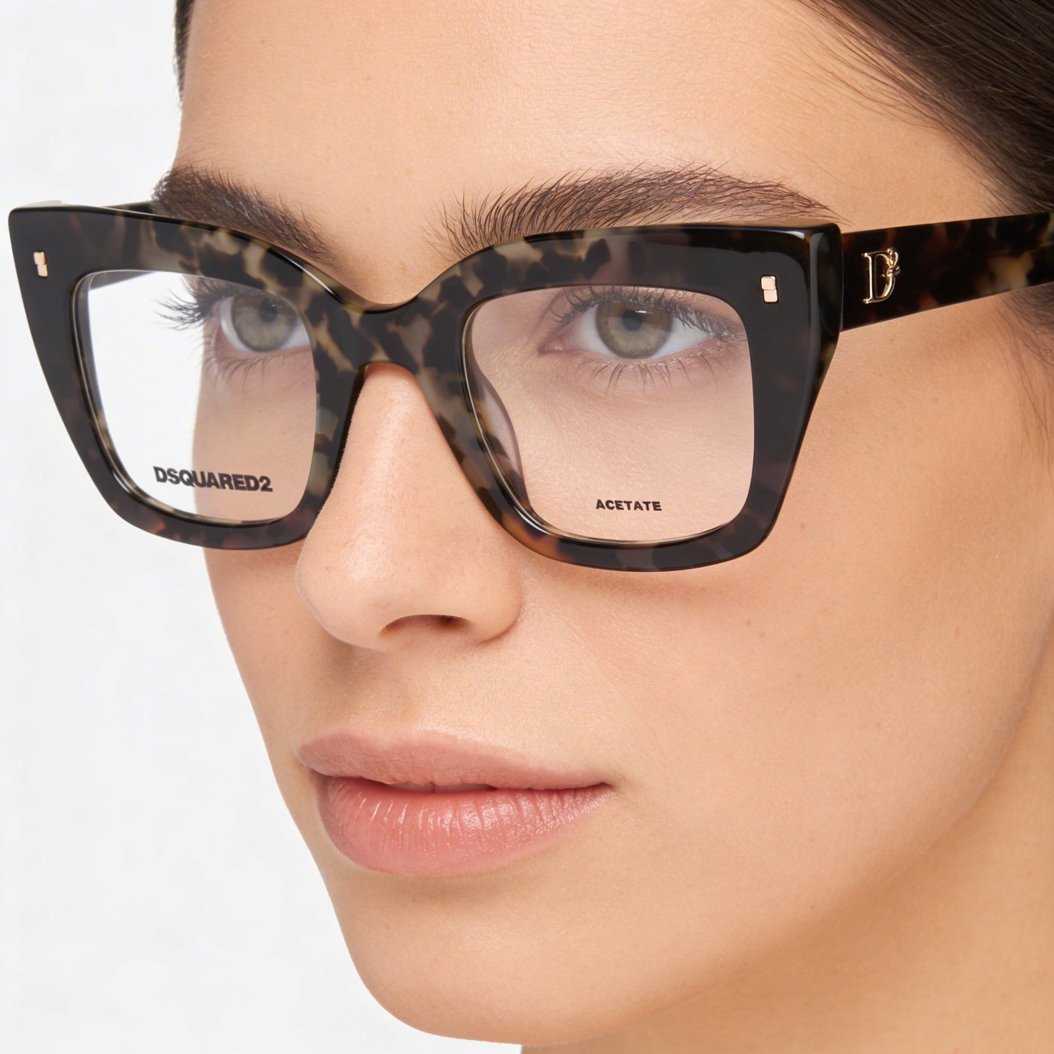 Gafas de sol Dsquared2 Modern de acetato para mujer en color Havana gris, con cristales Havana gris, talla 47-25-145mm, Photo 4