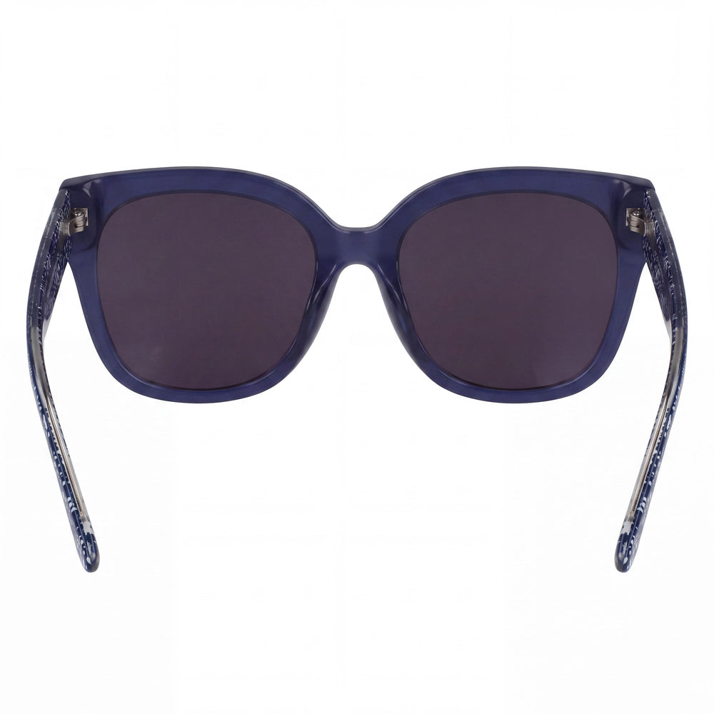 bebe Bb7248 Model Unisex Plastic Frame Eyewear with UV Protection in Navy Crystal, Size 56-18-140mm