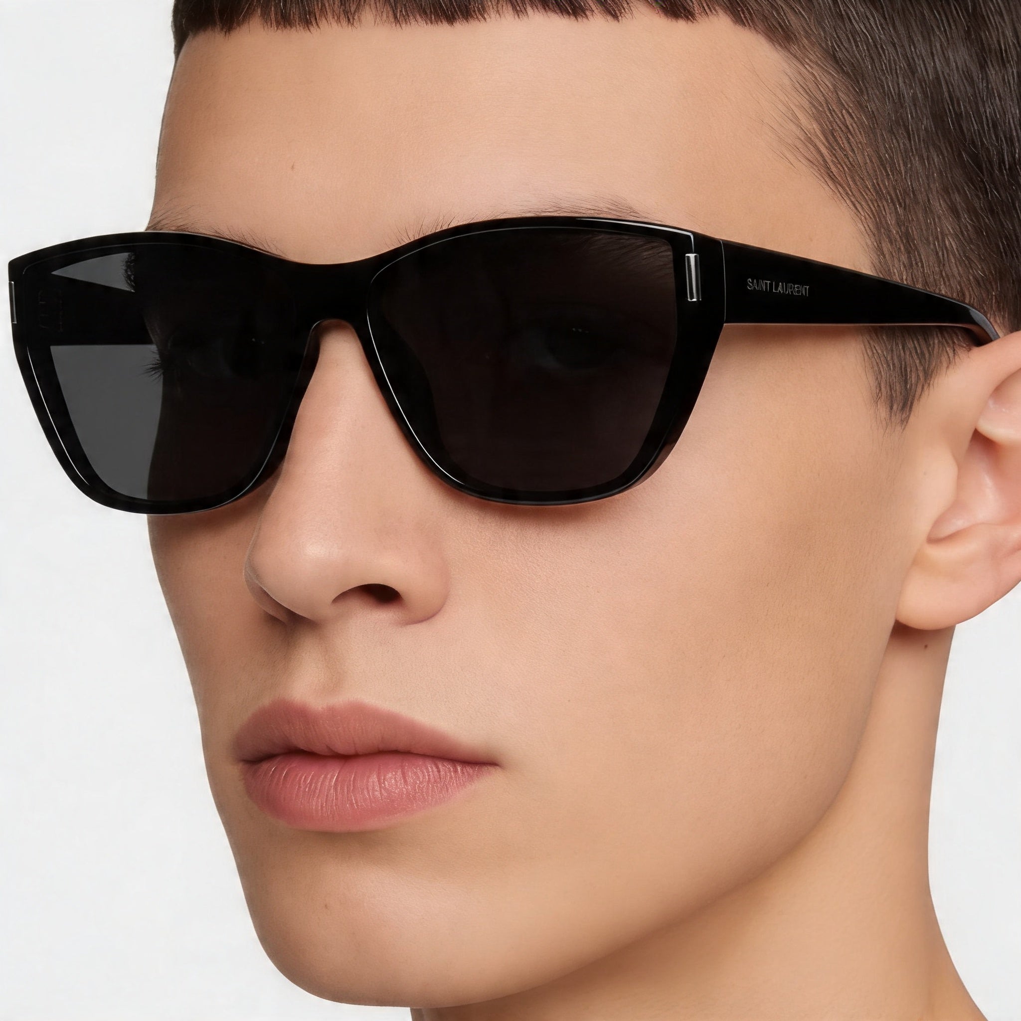 Saint Laurent Sl 758-001 Unisex Black Acetate Frame Non-Polarized Polycarbonate Lenses Eyewear 63mm Lens Width, Photo 4