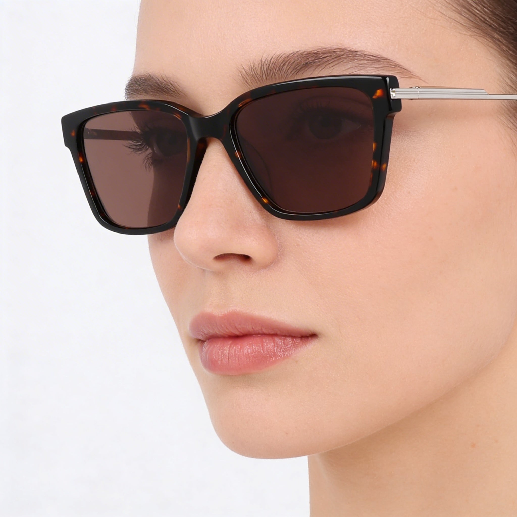 DKNY Dk713s Women's Dark Tortoise Plastic UV Protected Sunglasses 56mm, Photo 4