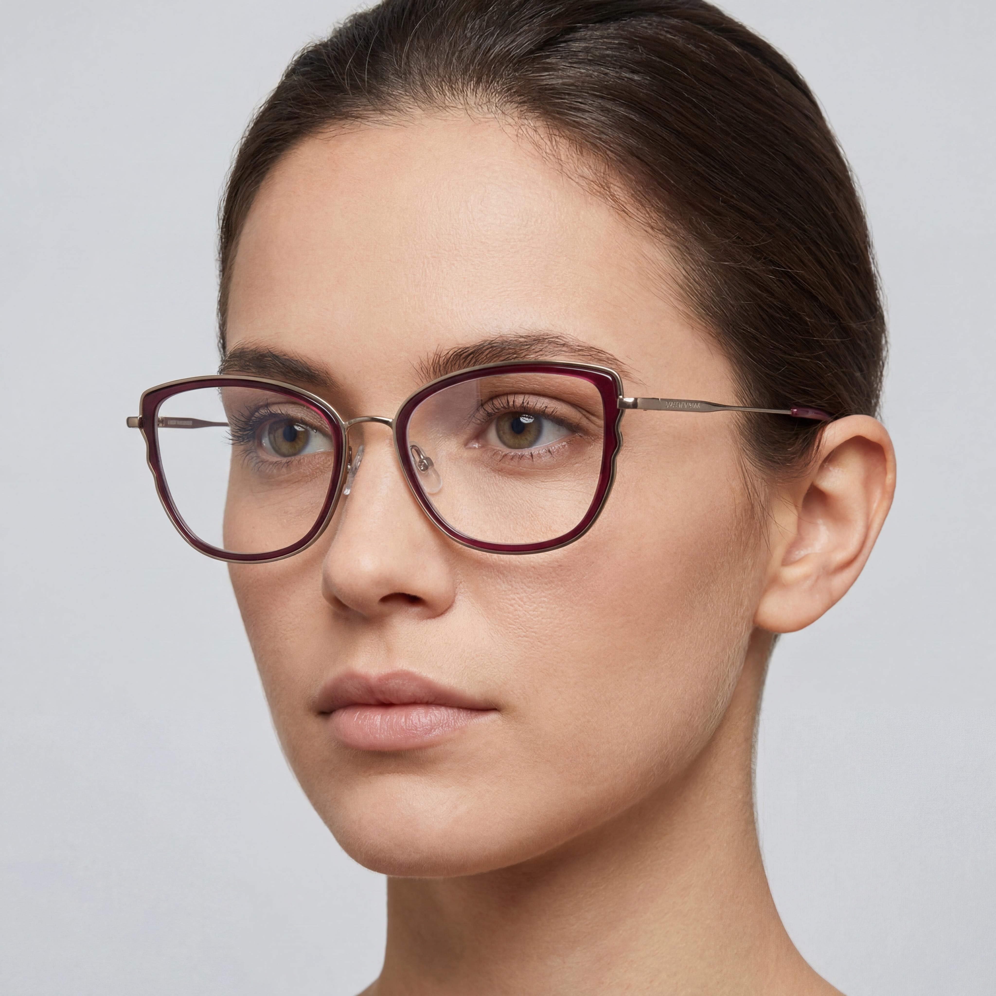 Gafas Lucky Brand D116 para mujer, armazón de metal morado con lentes polarizadas de plástico, tamaño 54-19-140 mm, Photo 4