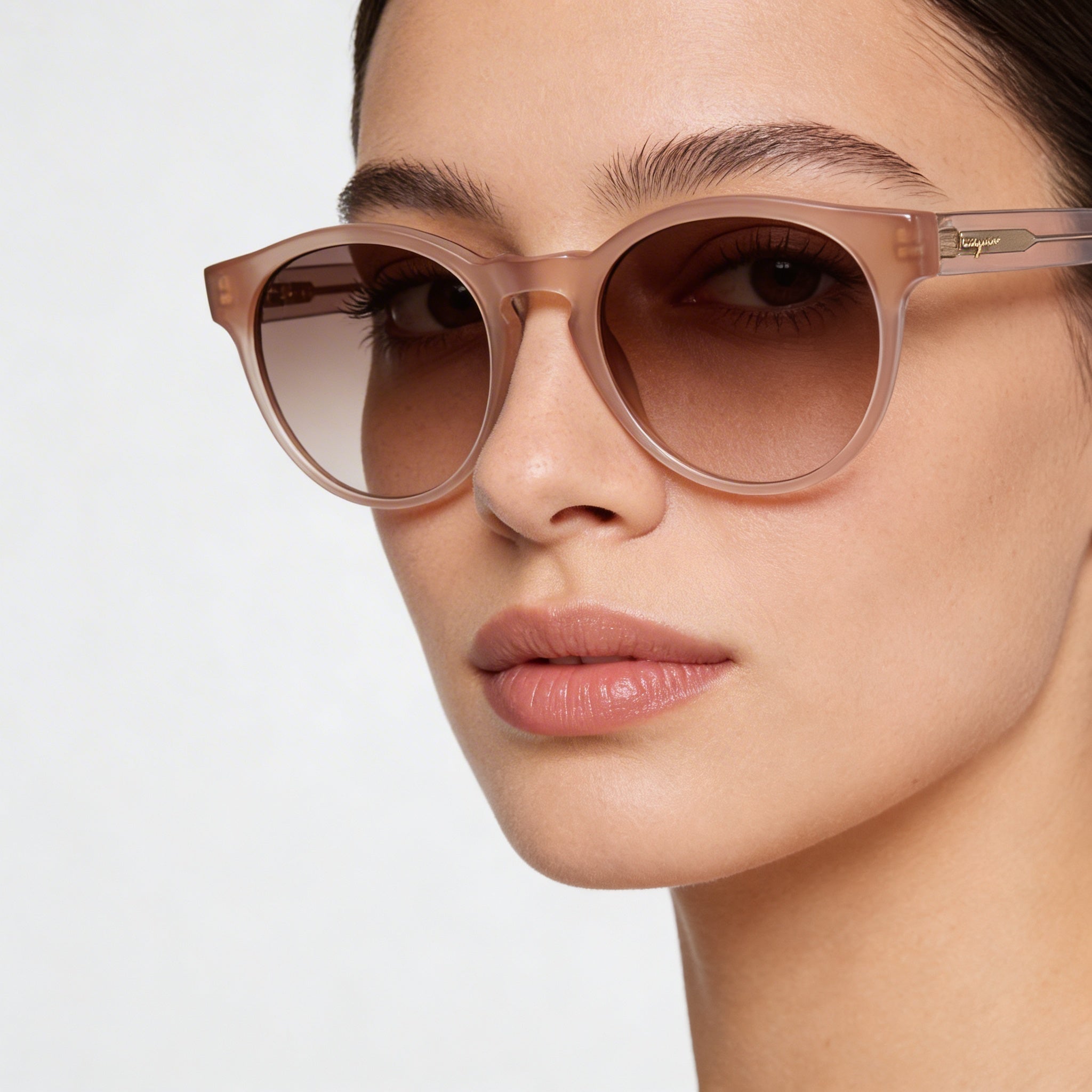 Gafas de sol Salvatore Ferragamo SF1068S Teacup para mujer, de plástico color arena con cristales, sin polarizar, 100% protección UV, 52 mm, Photo 4
