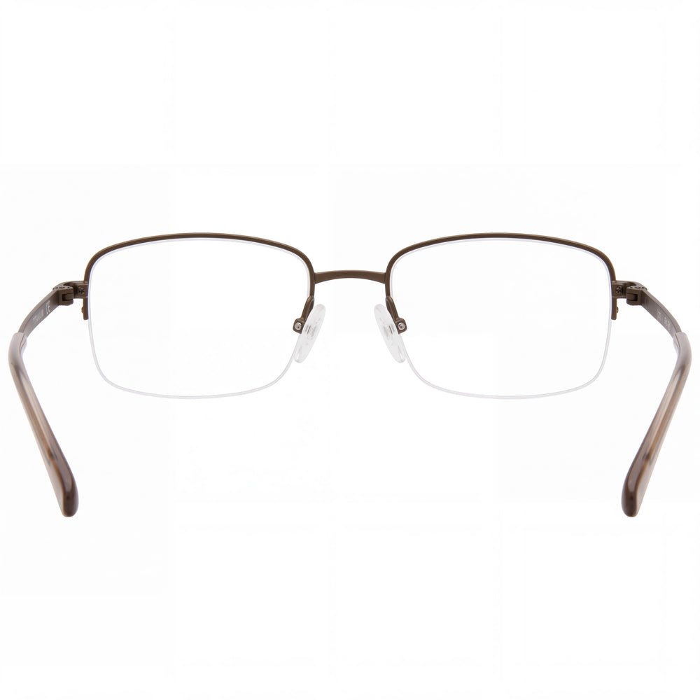 Elasta 7244 Men's Antique Brown Stainless Steel Frame, Polycarbonate Lenses, 56mm