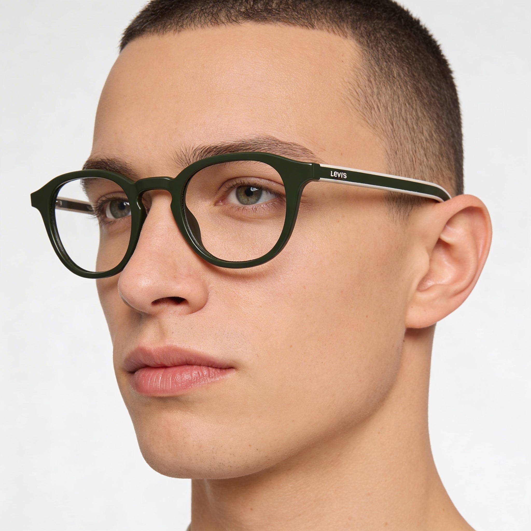 Levi's Lv 1029 Unisex Plastic Frame Optical Eyeglasses with Polycarbonate Lenses, Prescription Ready, Green, Size 48mm, Photo 4