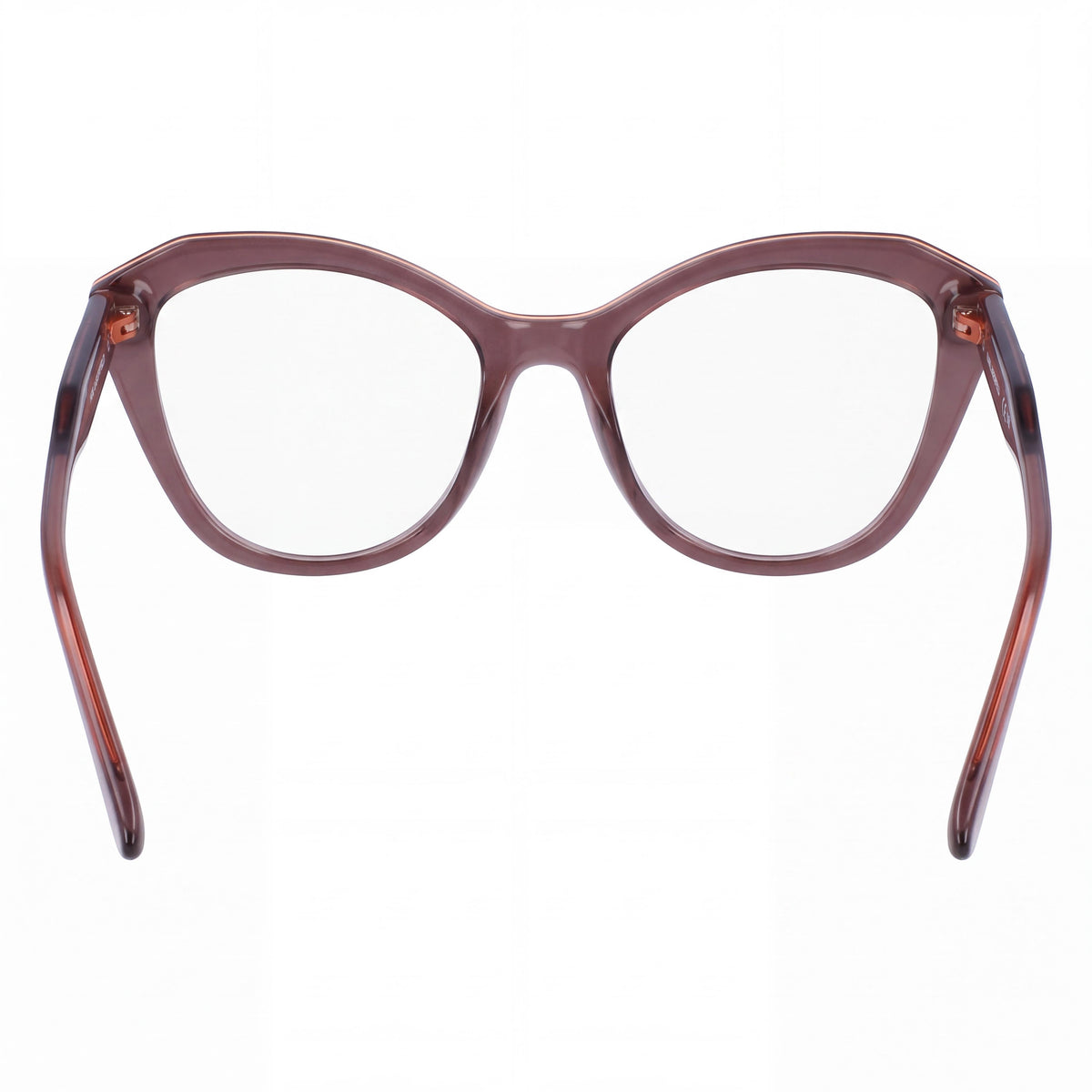 KARL LAGERFELD KL6137 Women's Modern Brown Eyeglasses, initiettato Frame with Polycarbonate Lenses, 52mm, Photo 4