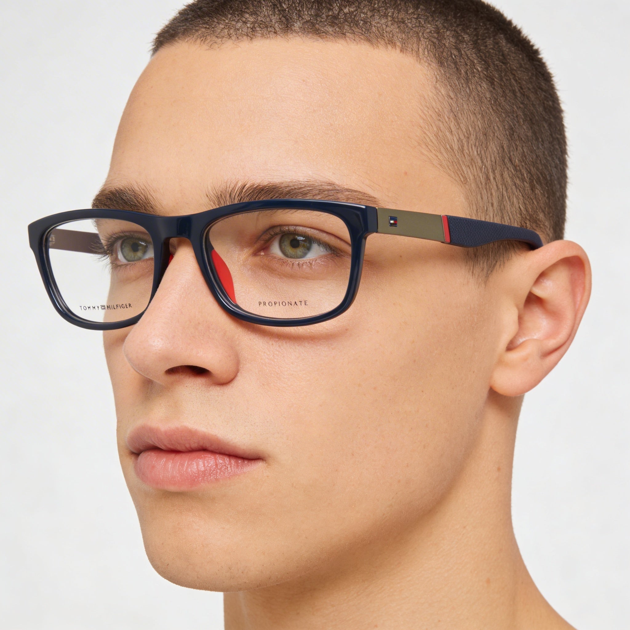 Tommy Hilfiger TH 1522 Unisex Eyeglasses, Blue Cellulose P.Inj, 54mm, Photo 3