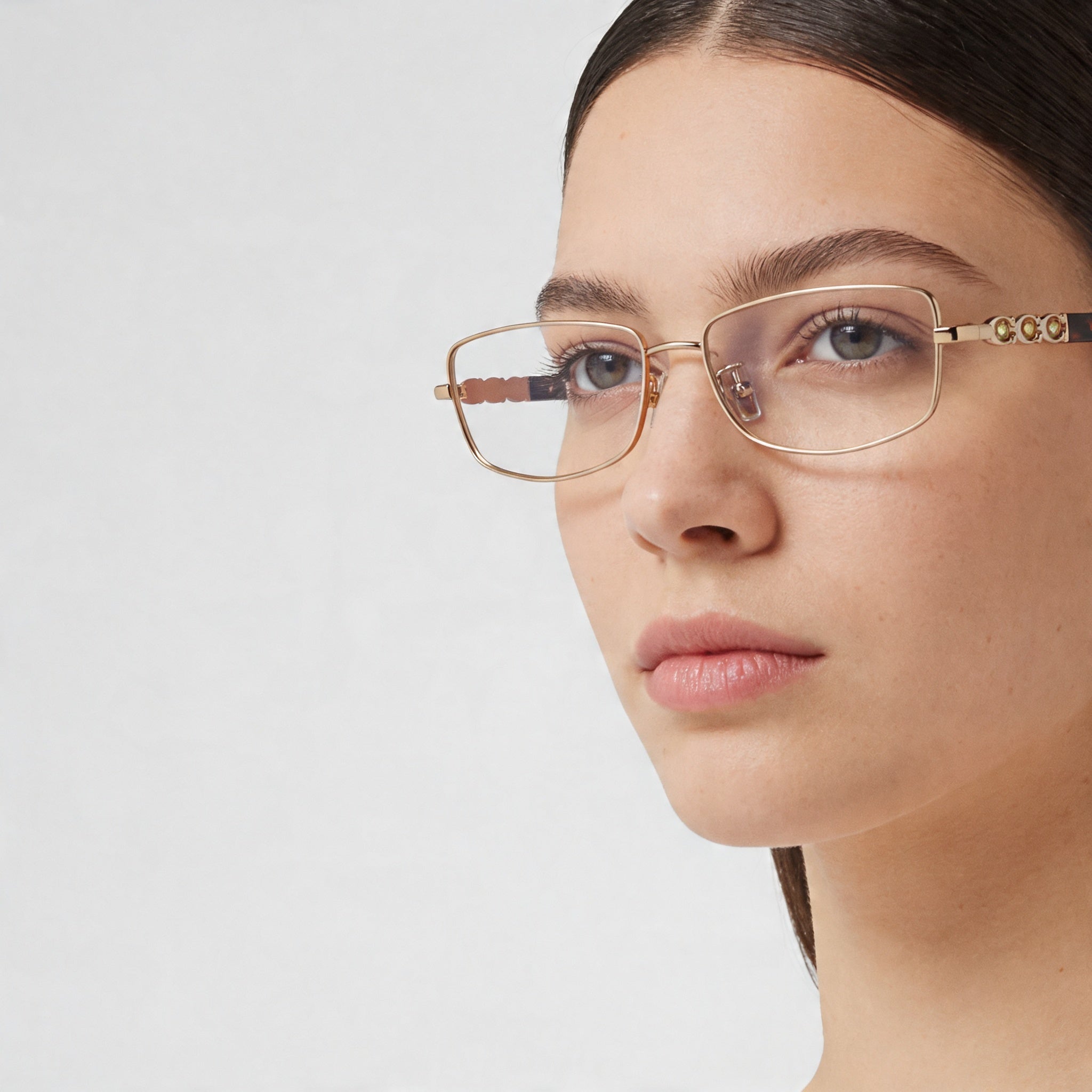 Gafas de ver rectangulares COACH Hc 5110b para mujer con montura de metal oro rosa, tamaño 54 mm, Photo 2